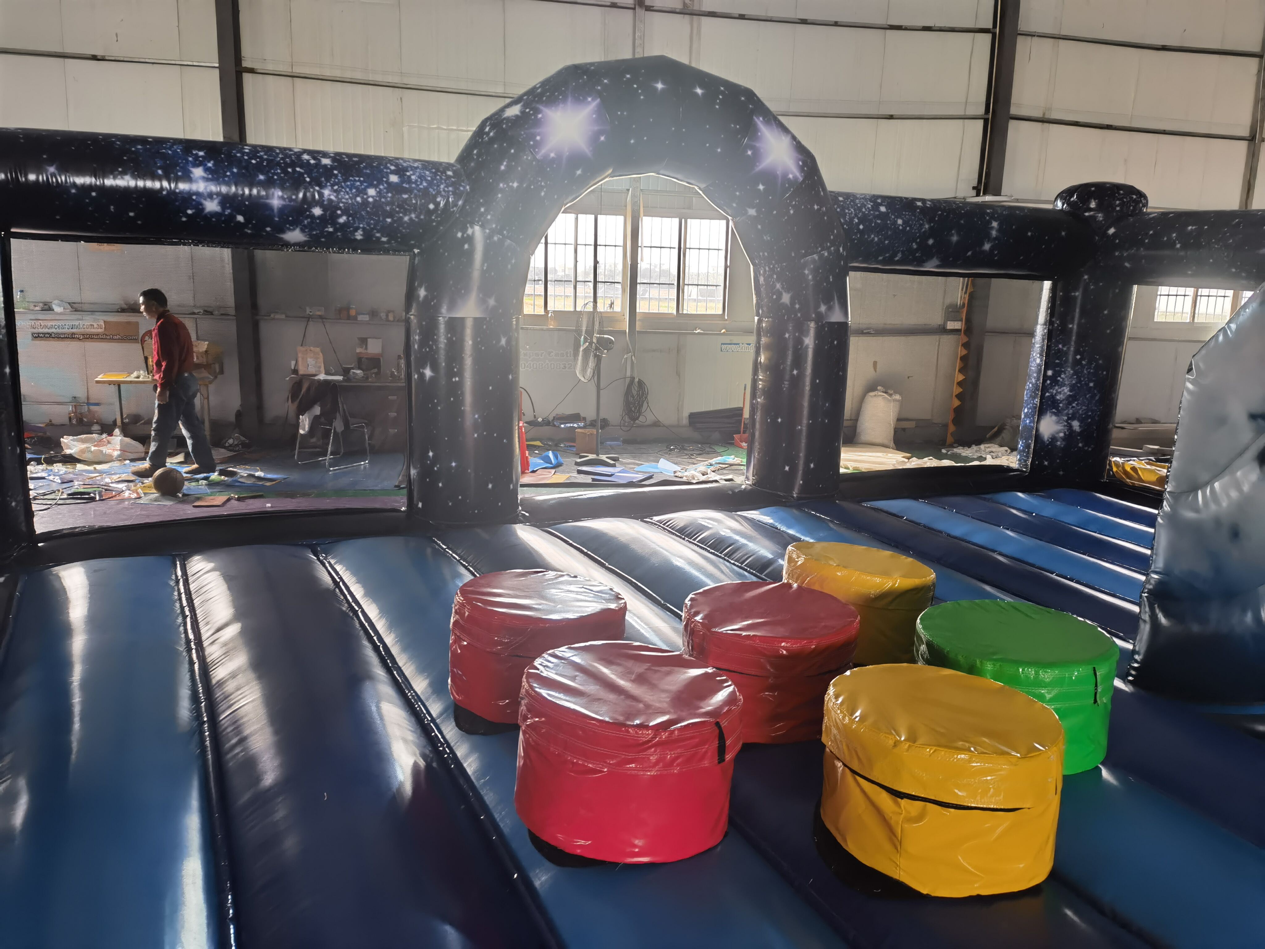 Commercial Grade Starry Sky Inflatable Play Park Wholesale - Heavy Duty Cosmic Bounce House for Event Rentals