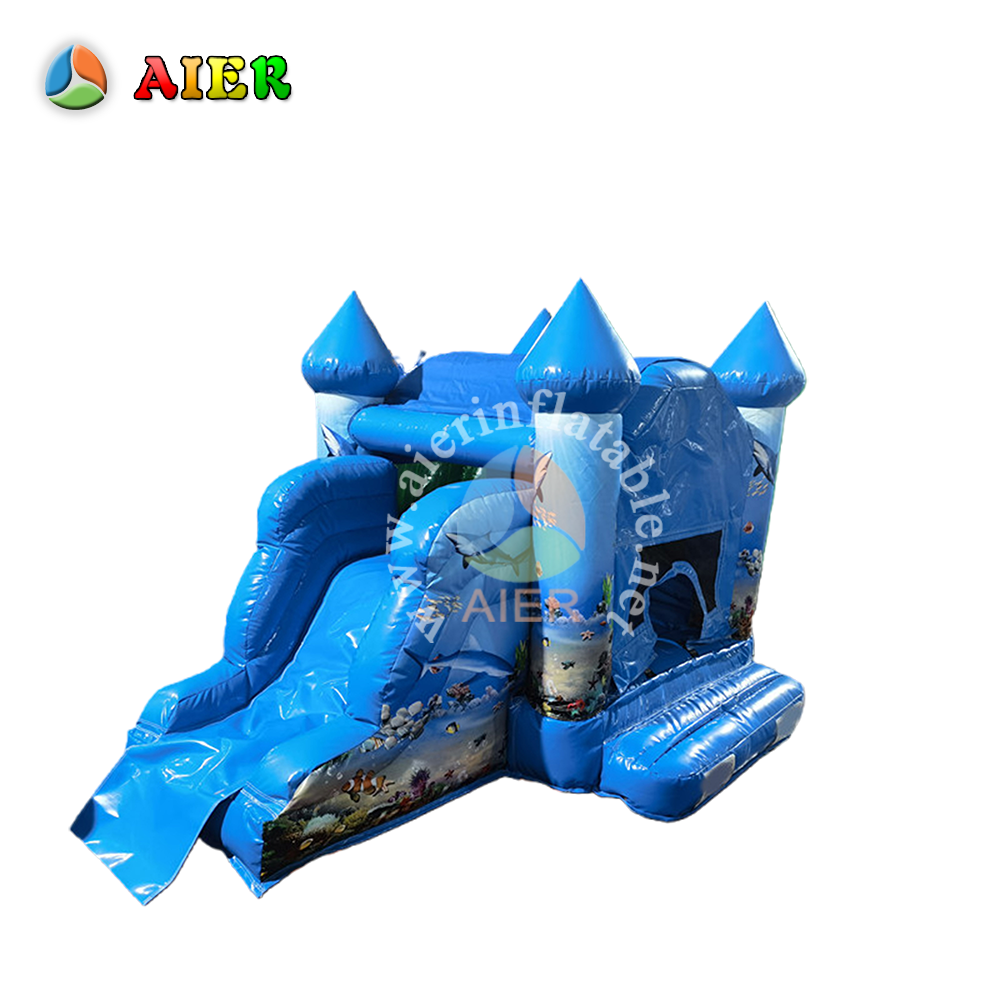 Majhna napihljiva skokovna hiša z morsko podvodno temo za rojstne dneve otrok