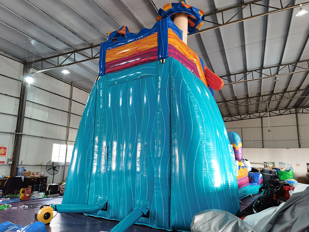 Pool Party Themed Large Inflatable Water Slide Playground