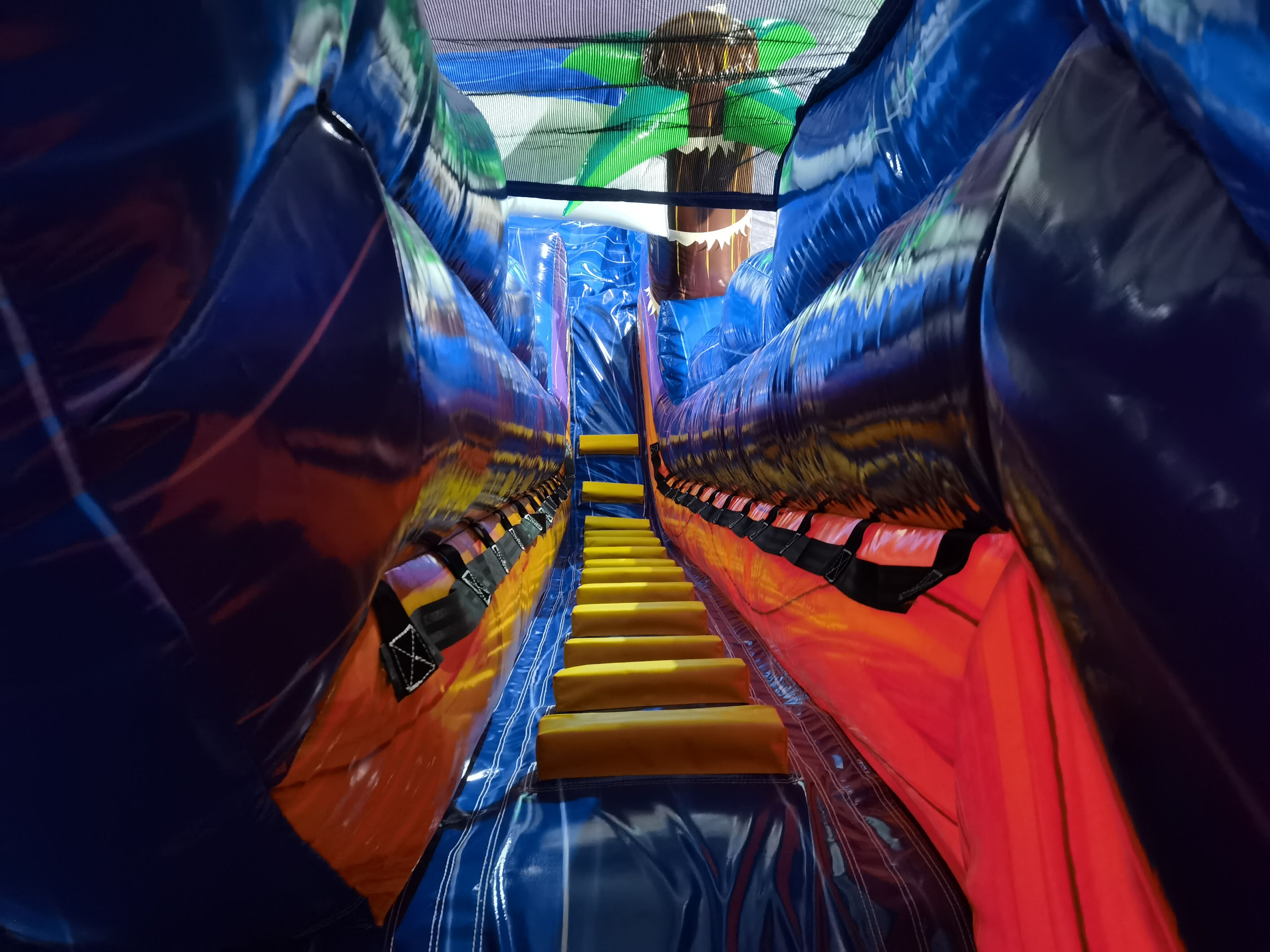 Commercial Heavy Duty WILD THING Inflatable Water Slide - Iridescent Blue Gray for Party Rental & Carnival