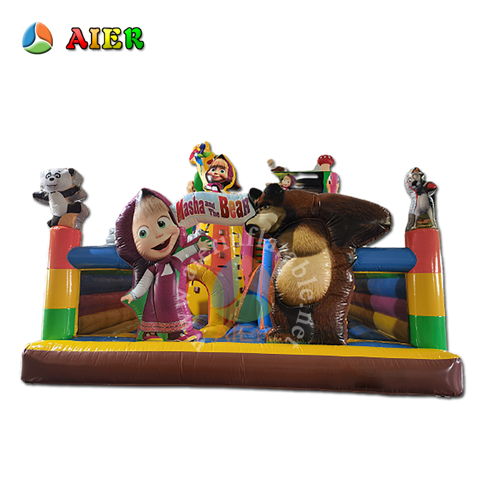 Commercial Masha and the Bear Inflatable Play Park for Party & Event Rentals