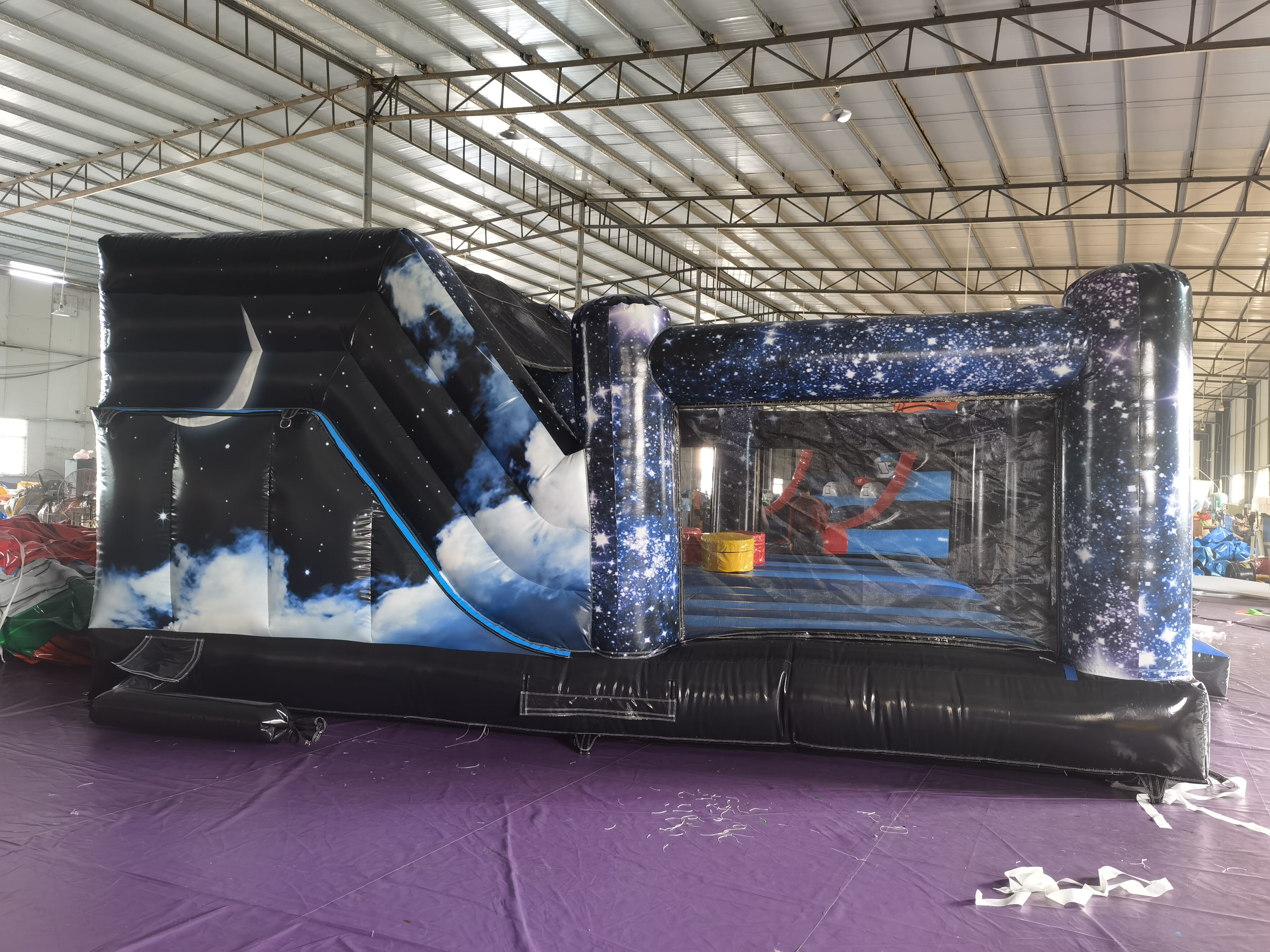Commercial Grade Starry Sky Inflatable Play Park Wholesale - Heavy Duty Cosmic Bounce House for Event Rentals