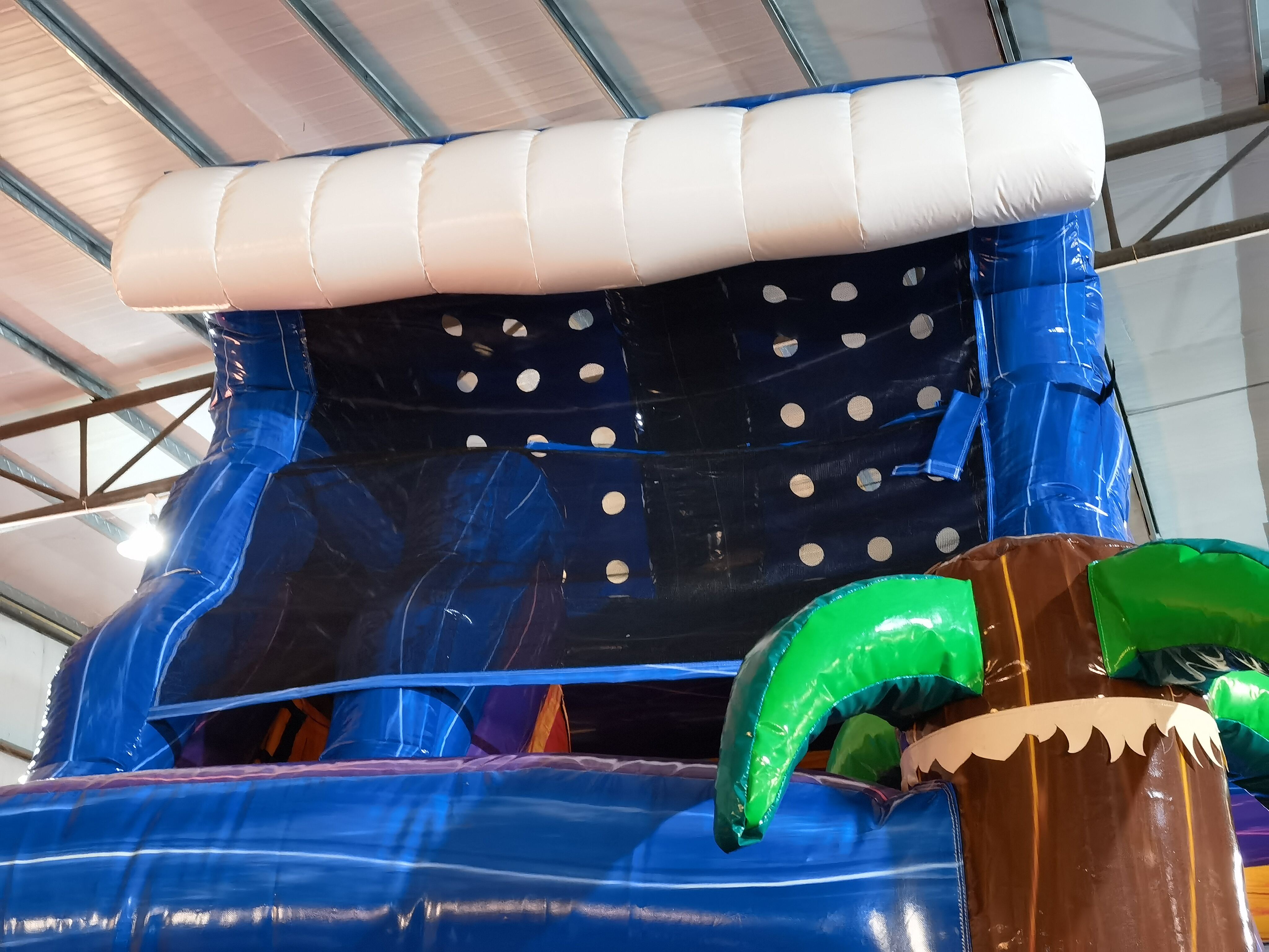 Commercial Heavy Duty WILD THING Inflatable Water Slide - Iridescent Blue Gray for Party Rental & Carnival