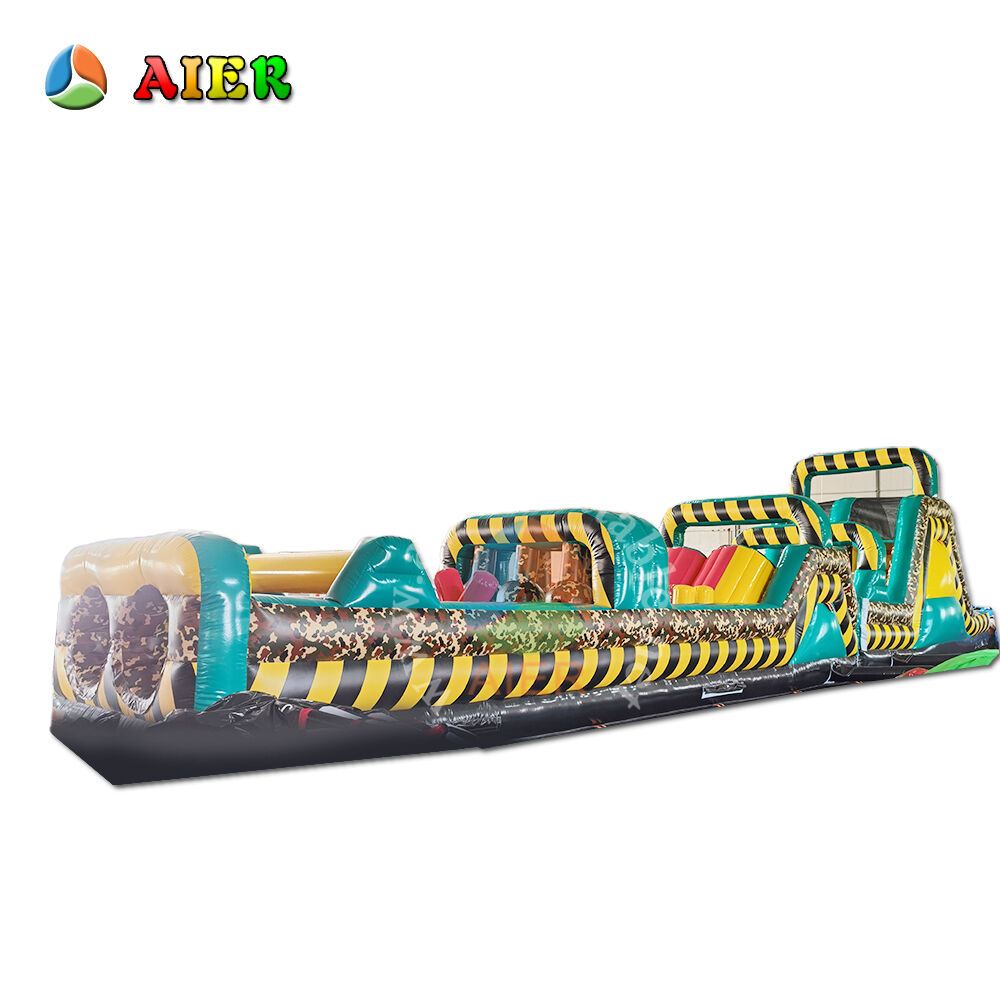 Outdoor Green & Yellow 20m Inflatable Obstacle Equipment