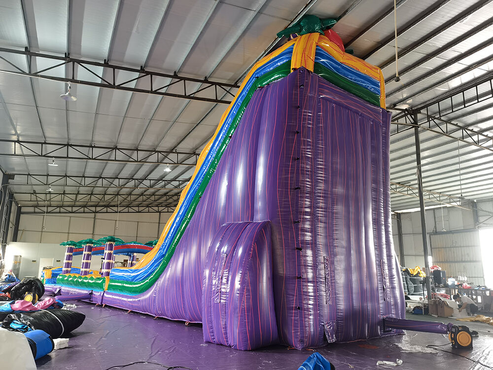 Pool Party Themed Large Inflatable Water Slide Playground