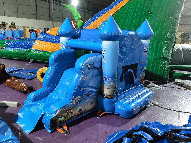 Underwater Marine Life Themed Small Inflatable Bounce House for Kids Birthday Parties