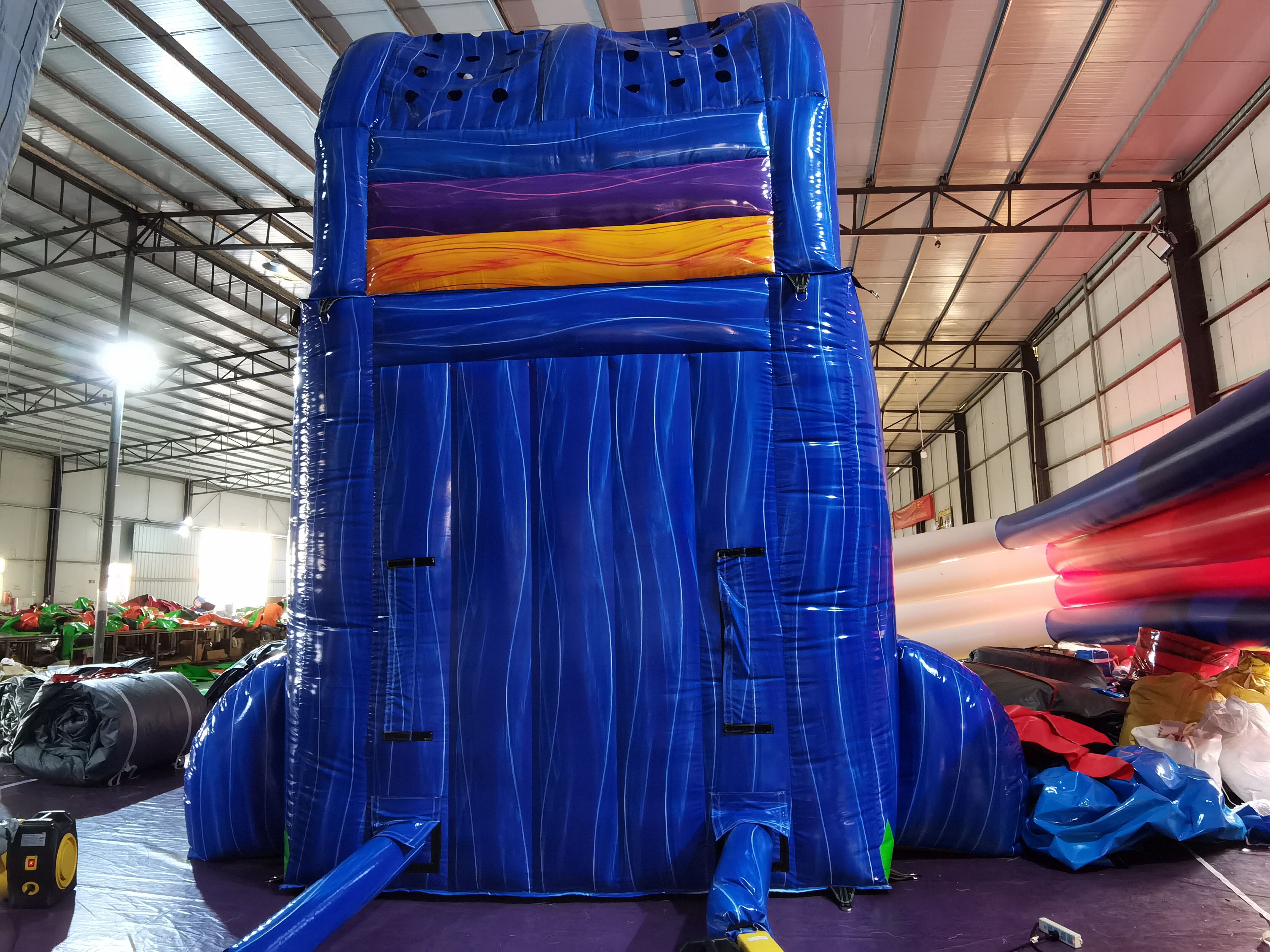 Commercial Heavy Duty WILD THING Inflatable Water Slide - Iridescent Blue Gray for Party Rental & Carnival