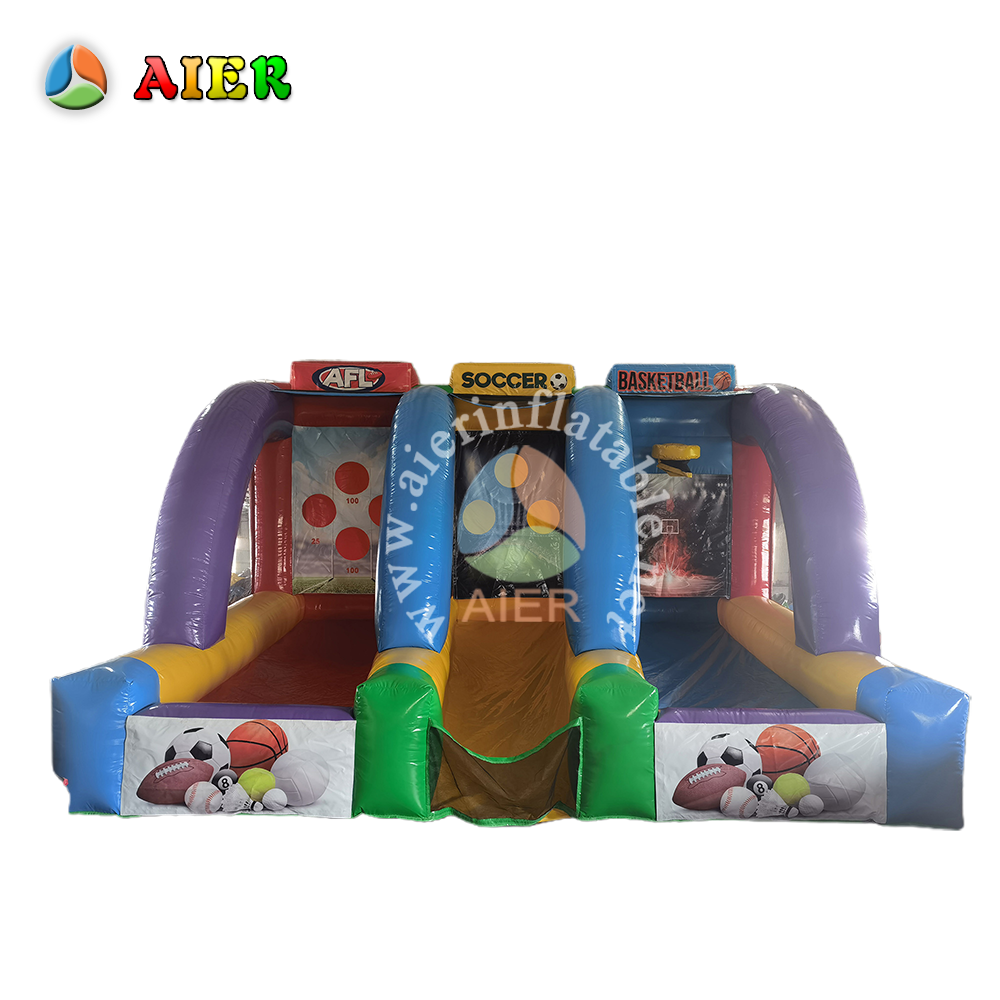 Commercial 3-Port Inflatable Basketball Shooting Game