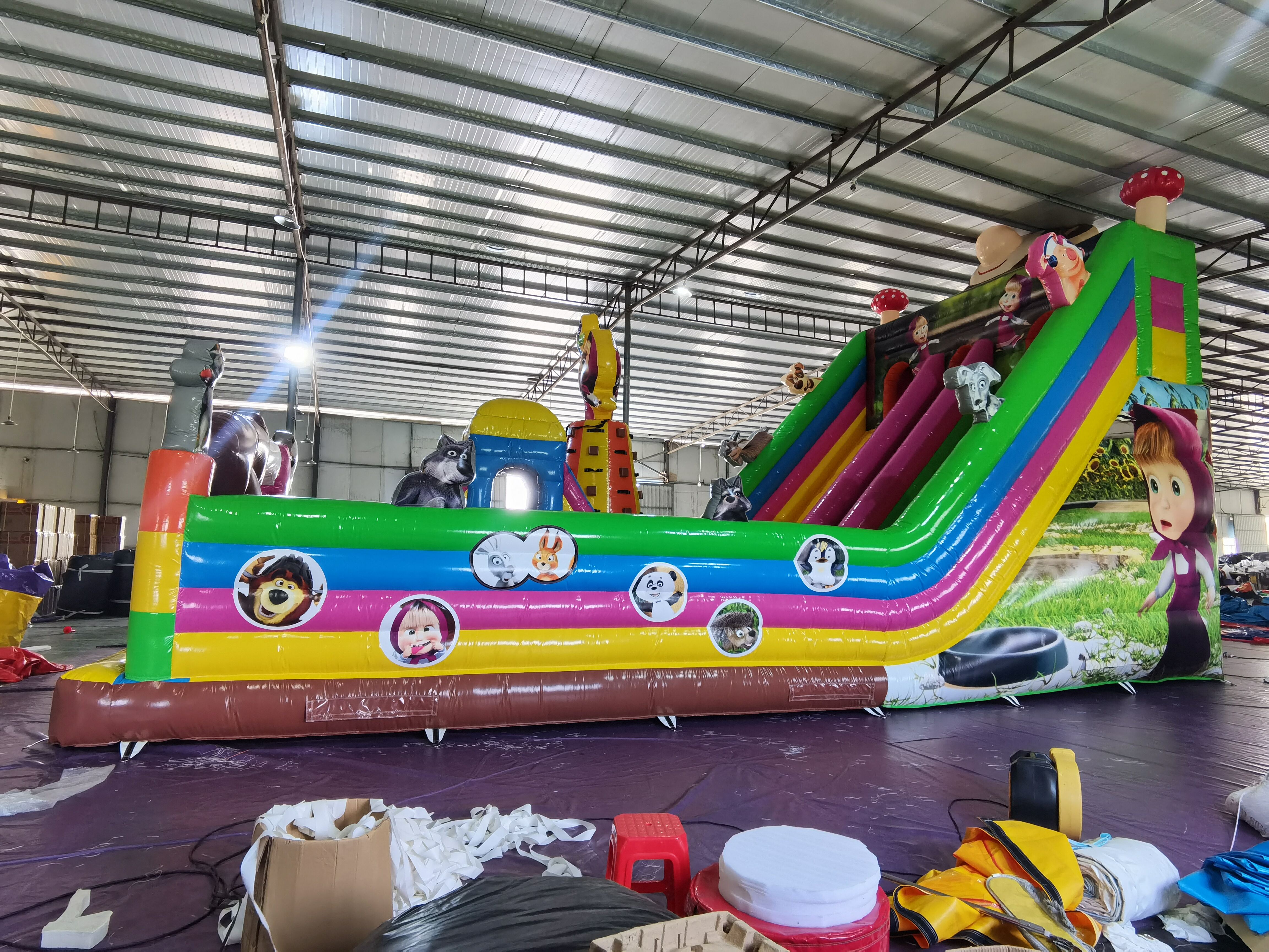 Commercial Masha and the Bear Inflatable Play Park for Party & Event Rentals