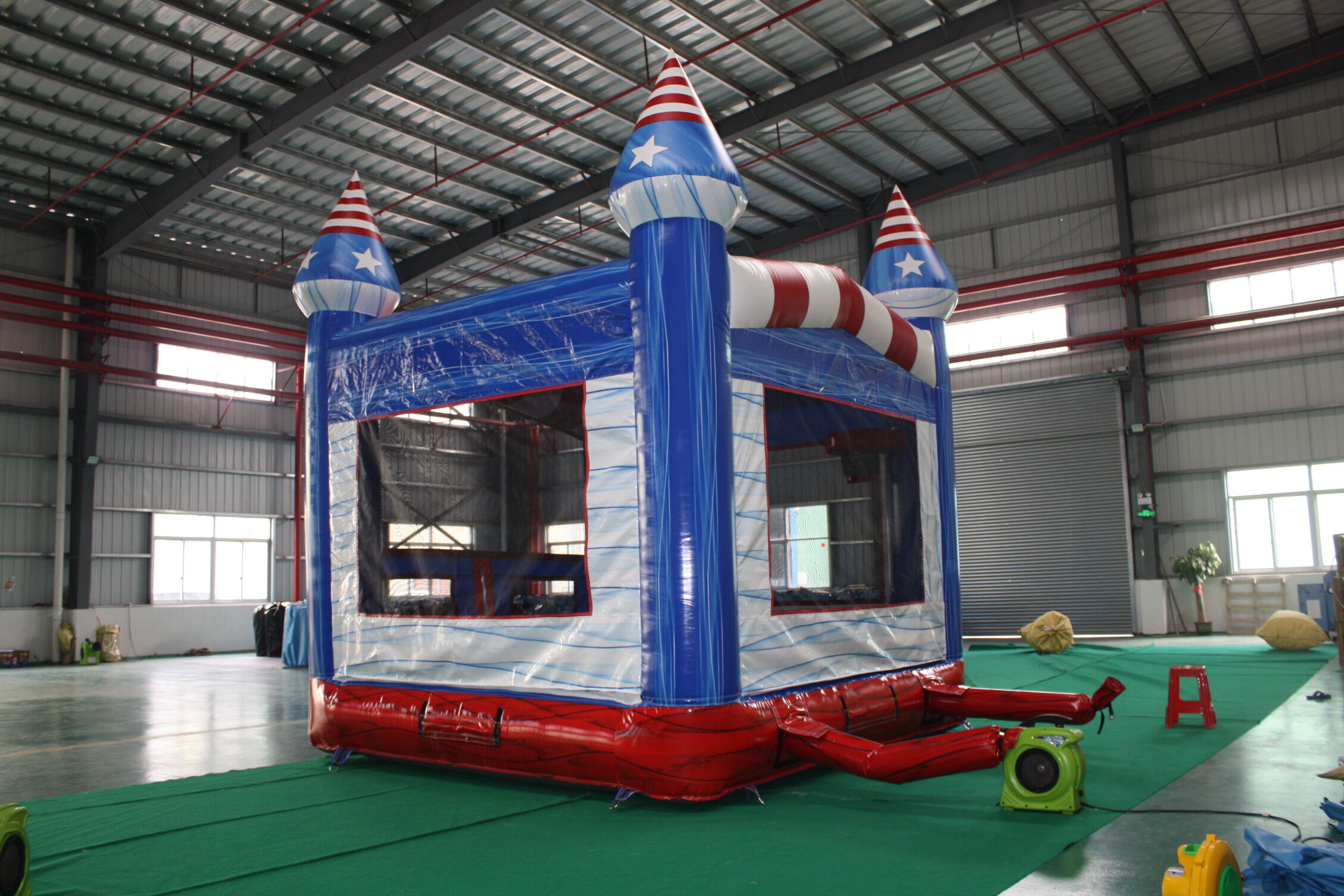 In-Stock Patriotic American-Themed Inflatable Bounce Bed - Backyard 4th of July Party & Kids’ Patriotic Celebration Toy
