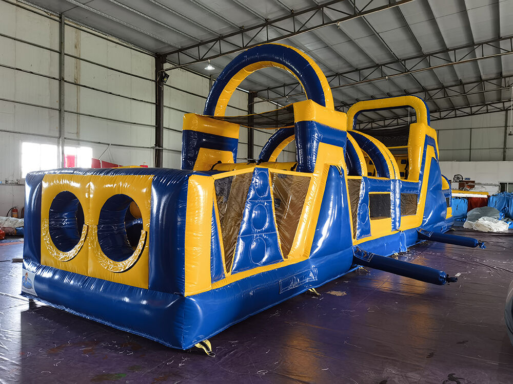 Kid’s Party Dual-Tone Yellow-Blue Inflatable Obstacle Playland