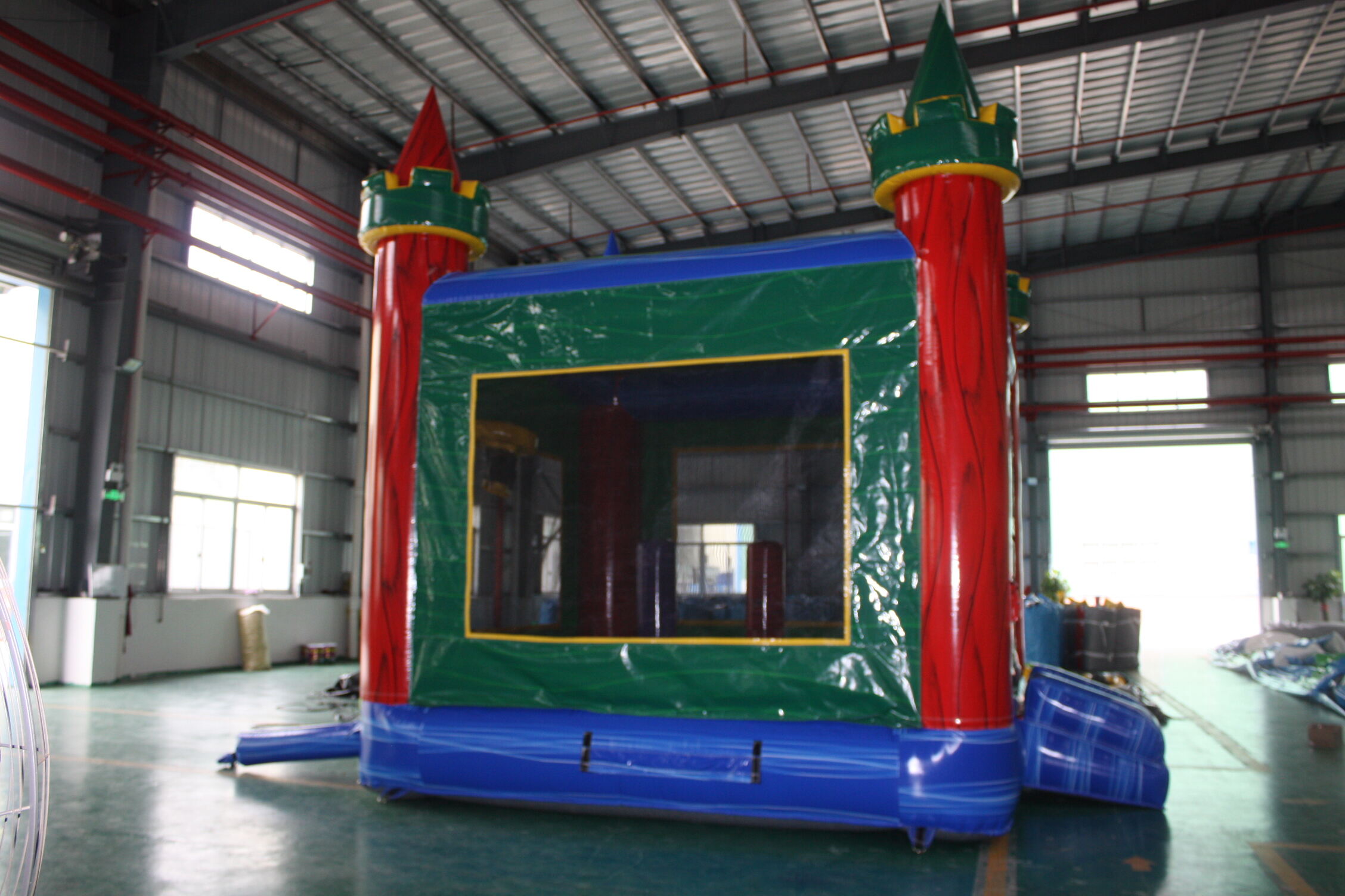 In-Stock Multi-Color Iridescent Inflatable Bounce Bed - Backyard Rainbow Party & Kids’ Magical Playtime Toy