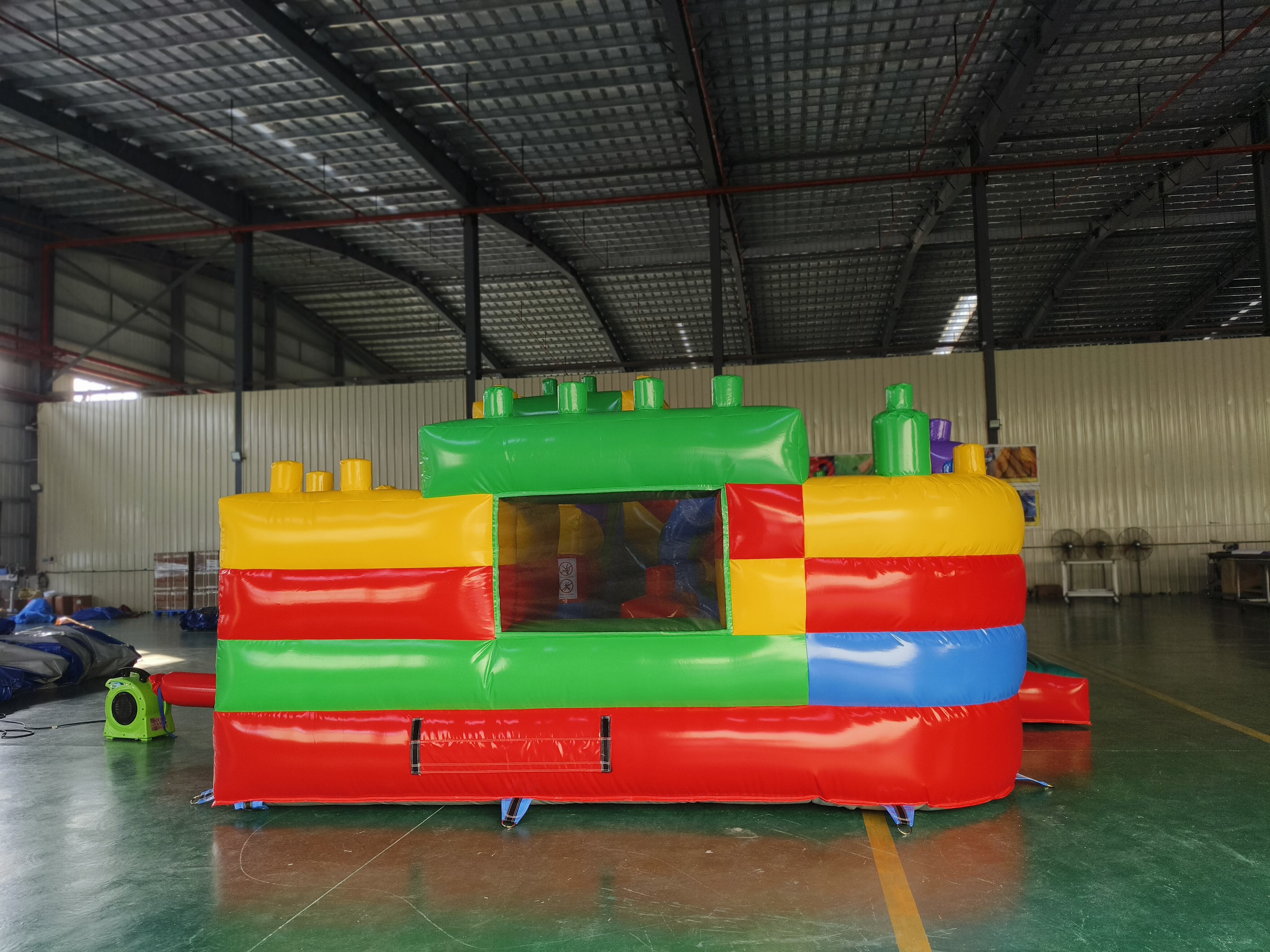Lego-Inspired Building Block Inflatable Play Park for Kids’ Brick Parties