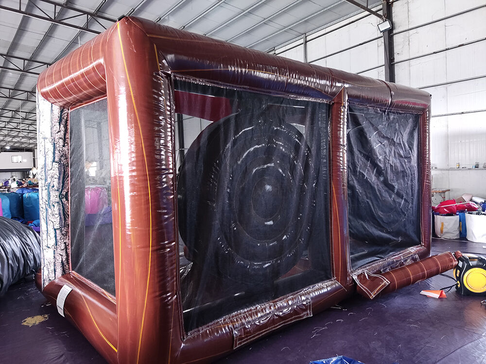 Adult Gathering Dual-Lane Inflatable Axe Throwing Bounce Back Target Game