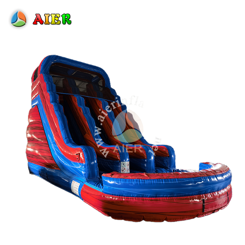 L472 Vibrant Blue Iridescent Inflatable Water Slide for Kids