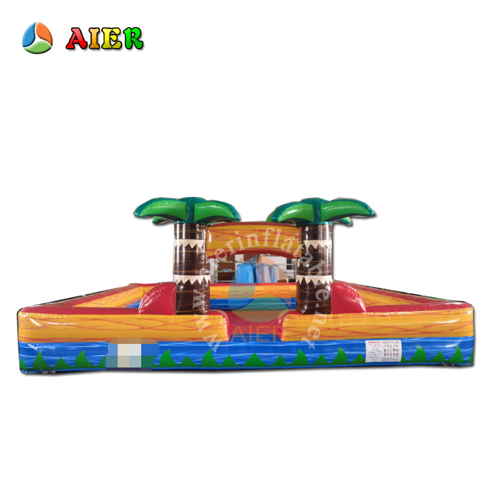 X239 Piscina Hinchable de Espuma con Temática de Palmera Tropical, de Grado Comercial, para Exteriores, Ideal para Fiestas y Eventos Veraniegos