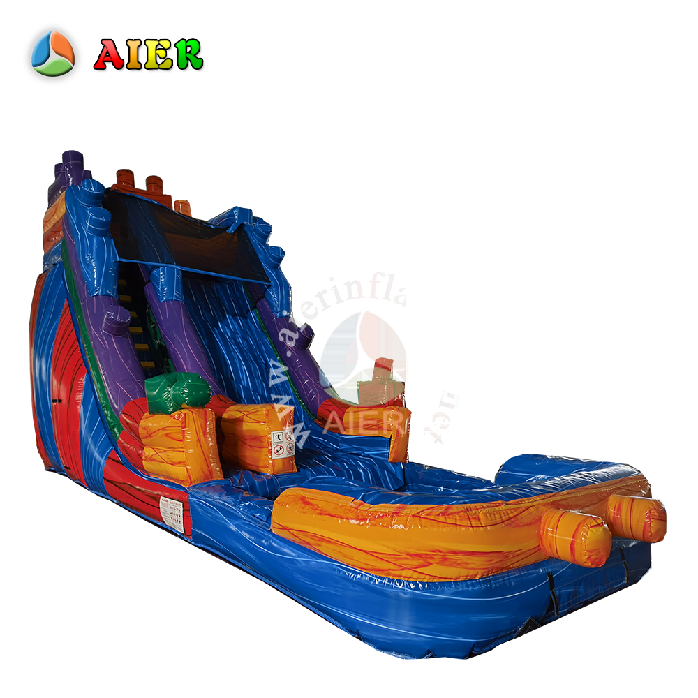 In-Stock Lego-Inspired Iridescent Inflatable Water Slide - Limited Stock Clearance for Backyard Summer