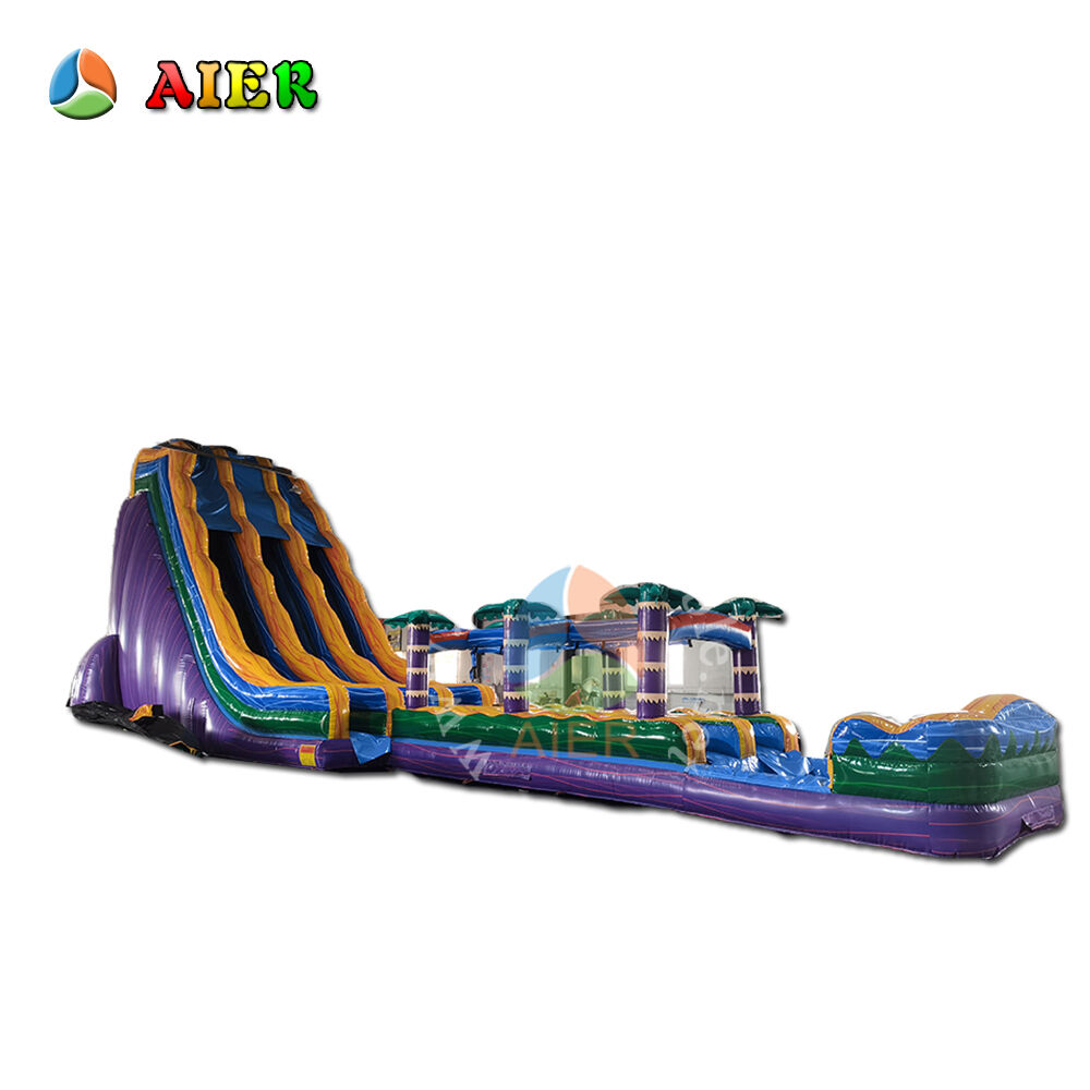 Pool Party Themed Large Inflatable Water Slide Playground