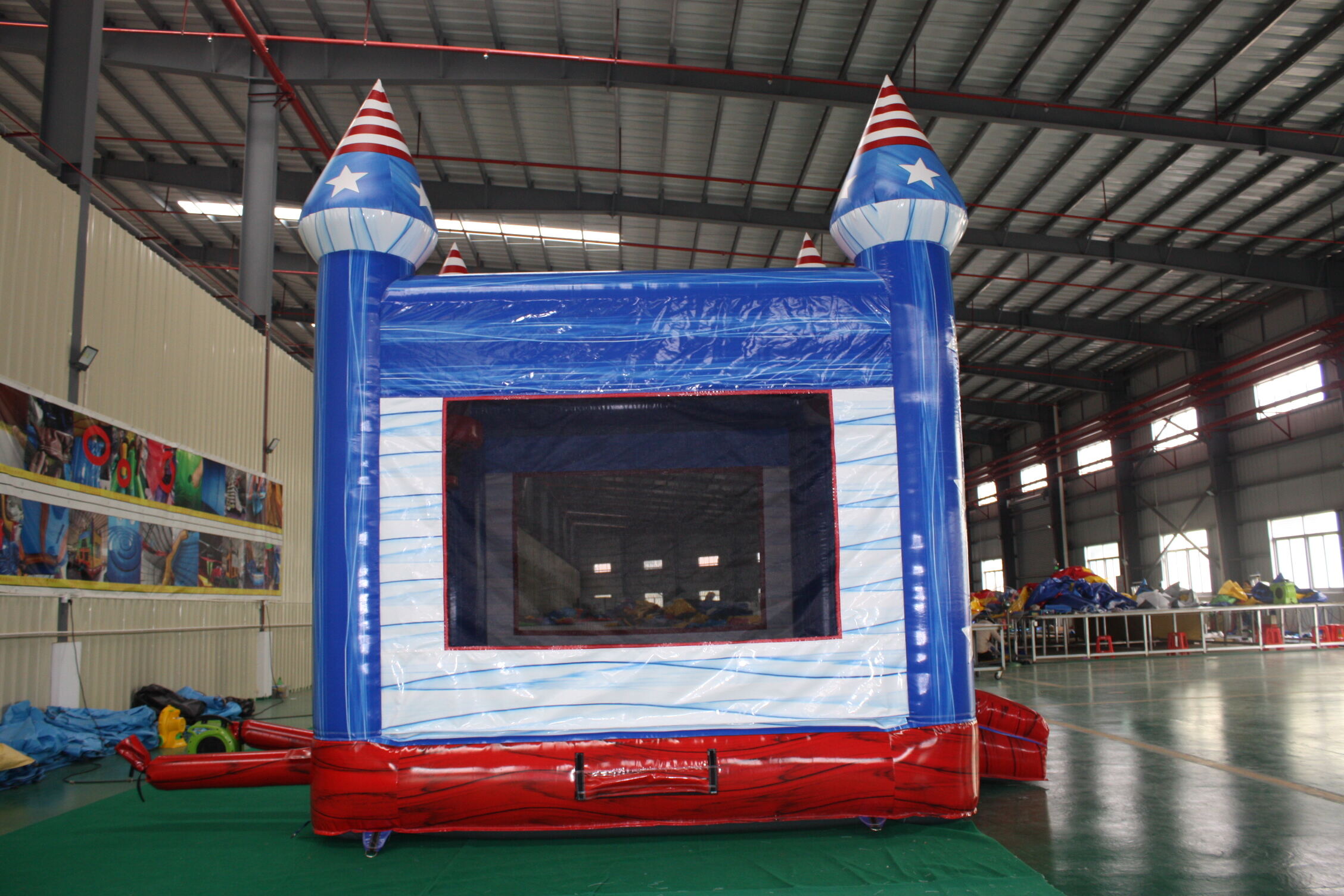 In-Stock Patriotic American-Themed Inflatable Bounce Bed - Backyard 4th of July Party & Kids’ Patriotic Celebration Toy