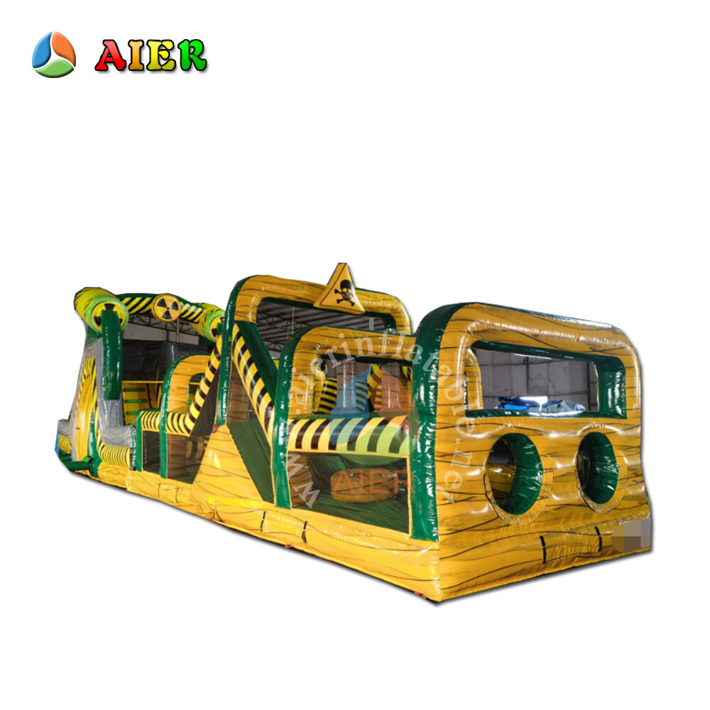 Commercial Extra Long Toxic Element Inflatable Obstacle Equipment
