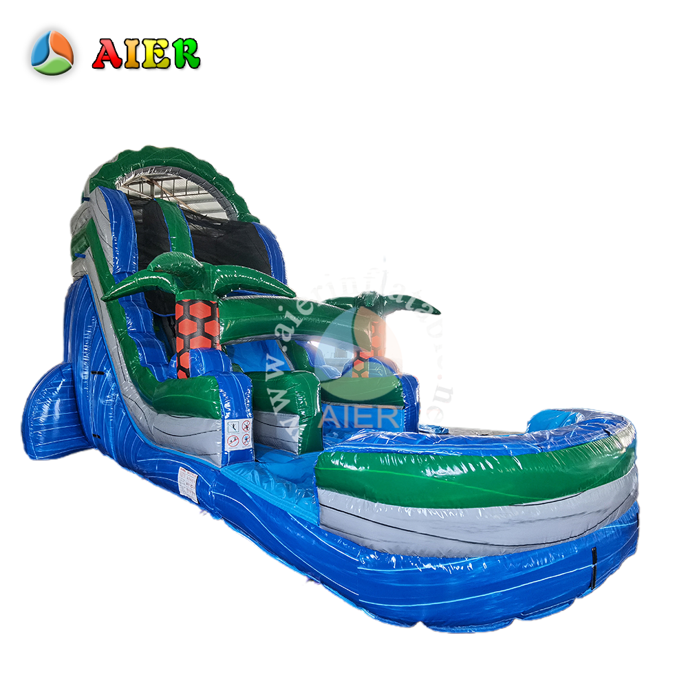 L468 Jungle Tropical Design Inflatable Slide for Backyard Kids Play