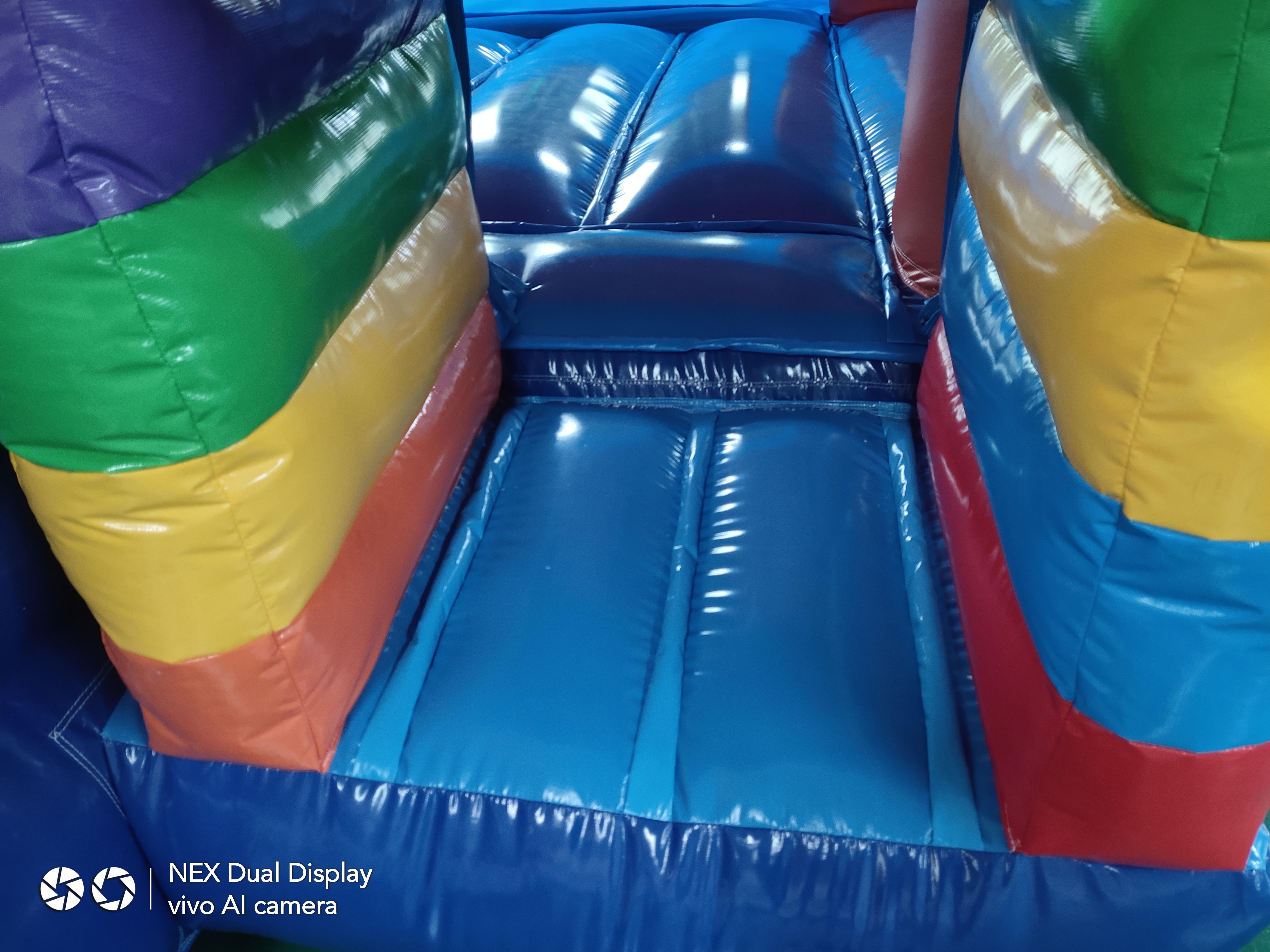 Tall Building Block Themed Inflatable Slide Combo for Kids’ Block Parties
