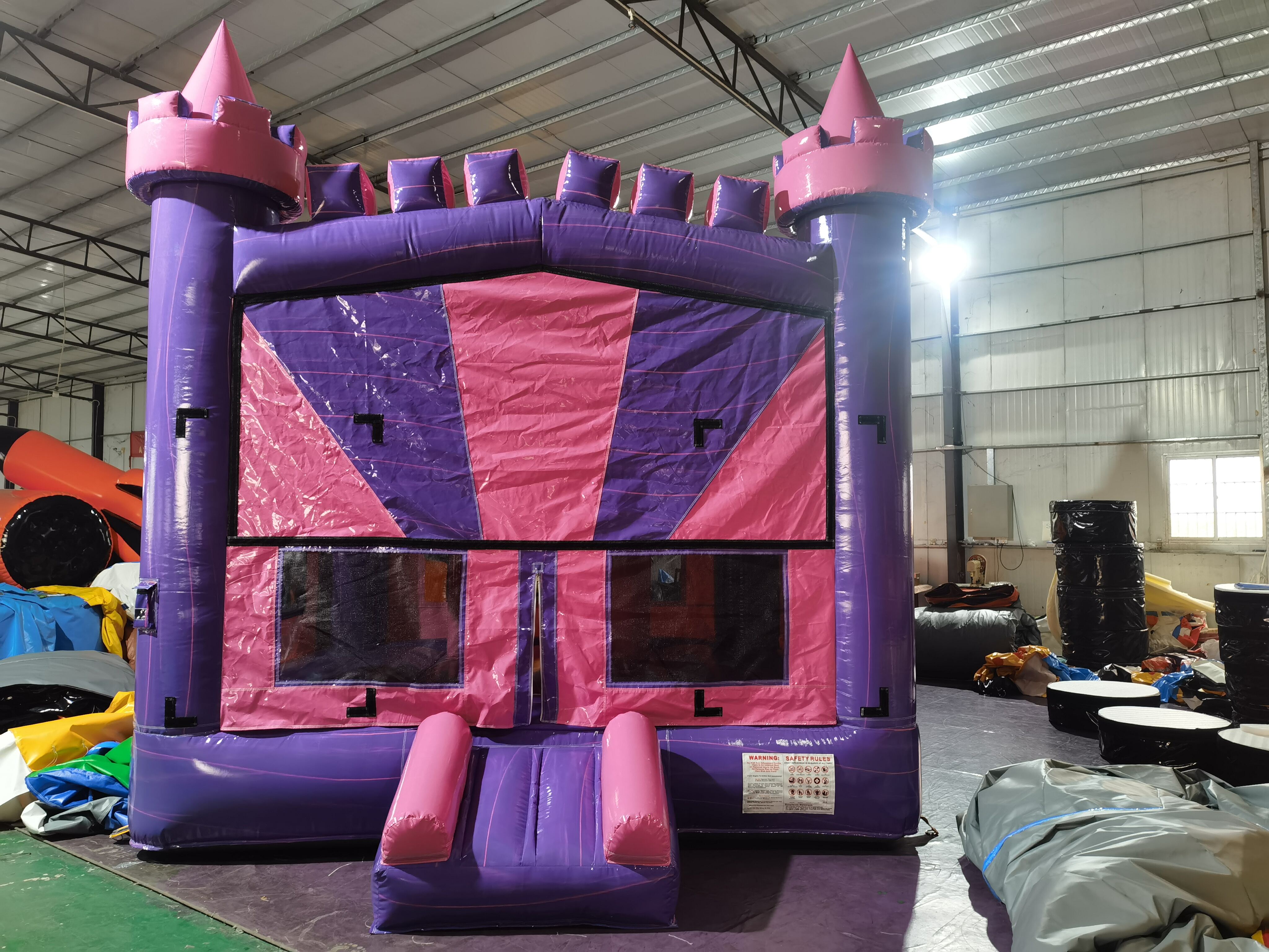4M Kid-Friendly Pink Princess Castle Inflatable Bounce House for Backyard Family Play