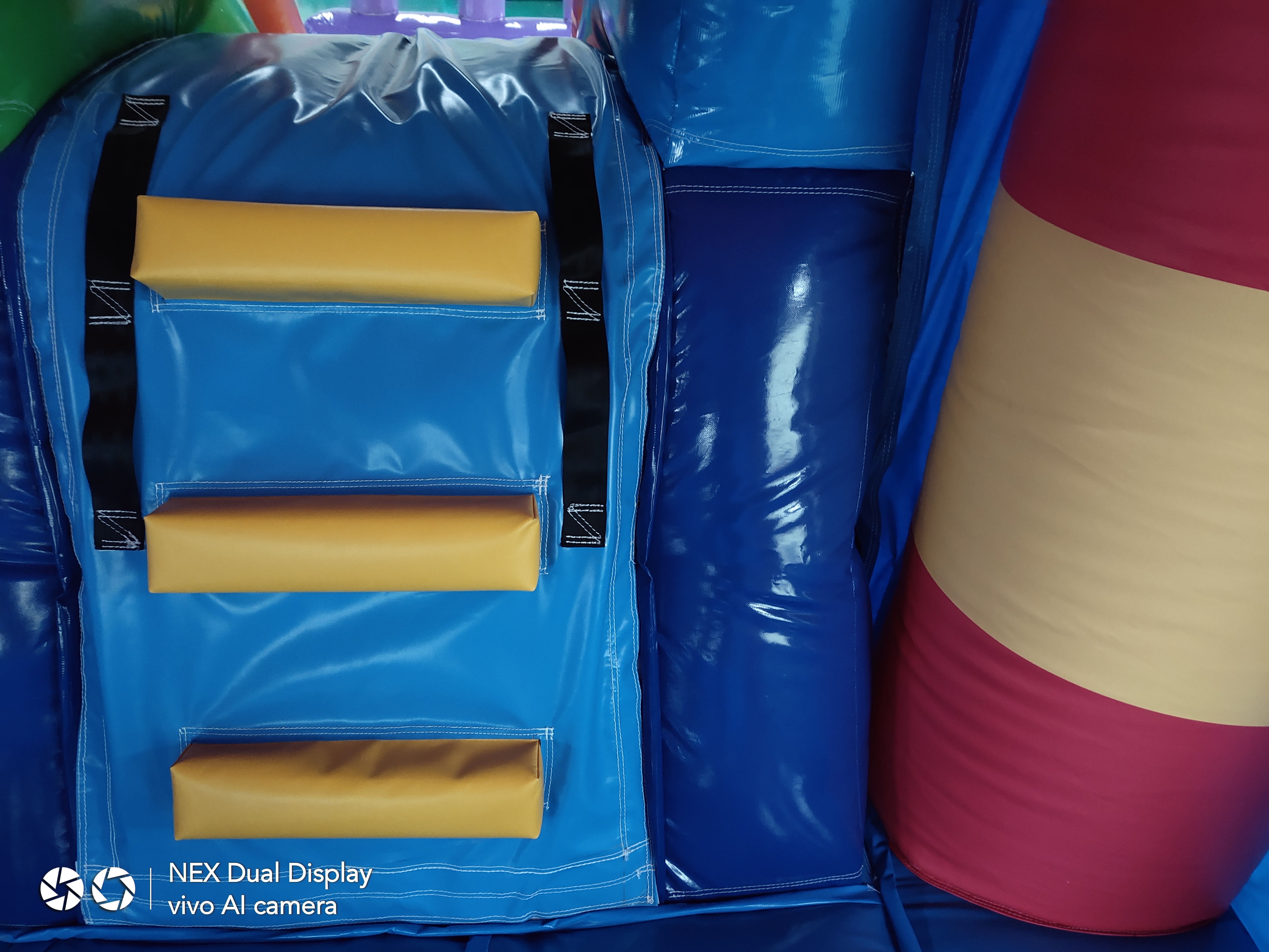 Tall Building Block Themed Inflatable Slide Combo for Kids’ Block Parties