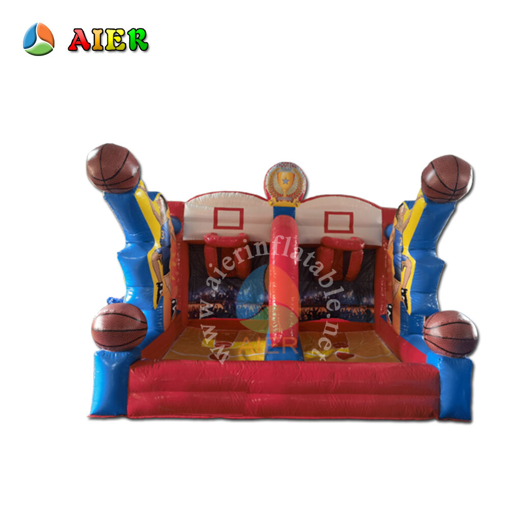 Dual-Hoop Competitive Basketball Inflatable Challenge Game