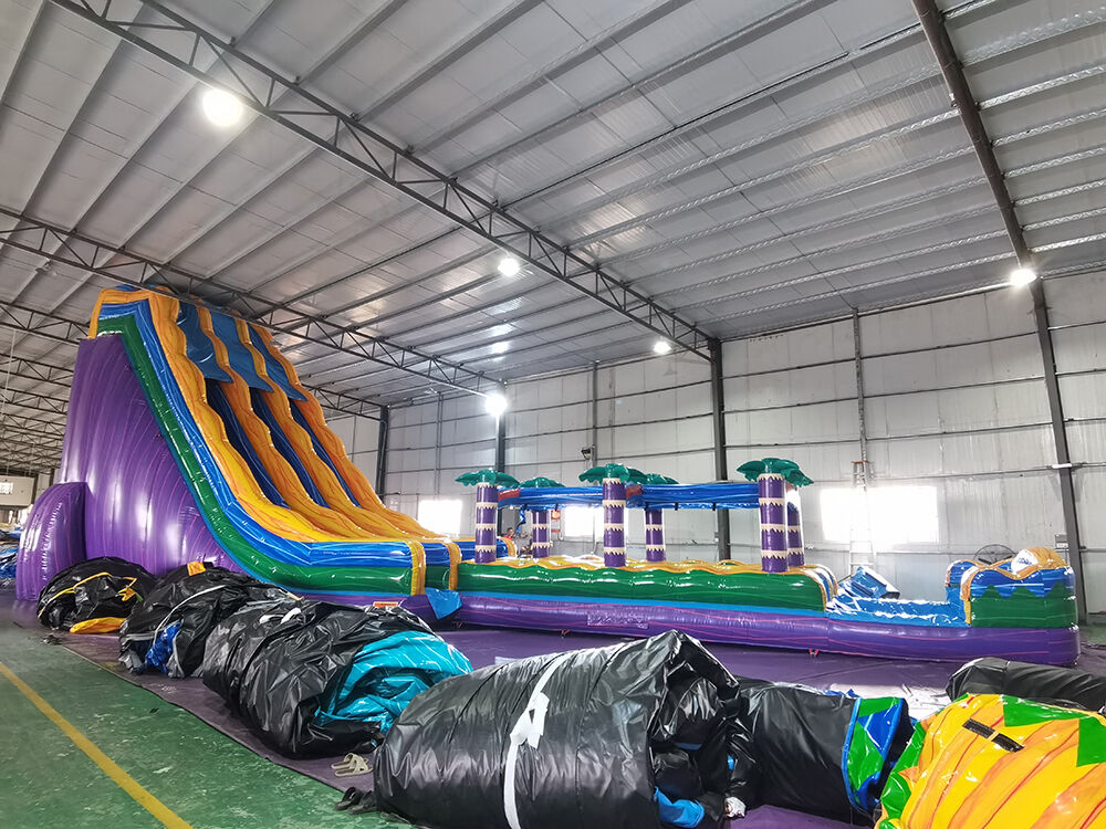Pool Party Themed Large Inflatable Water Slide Playground