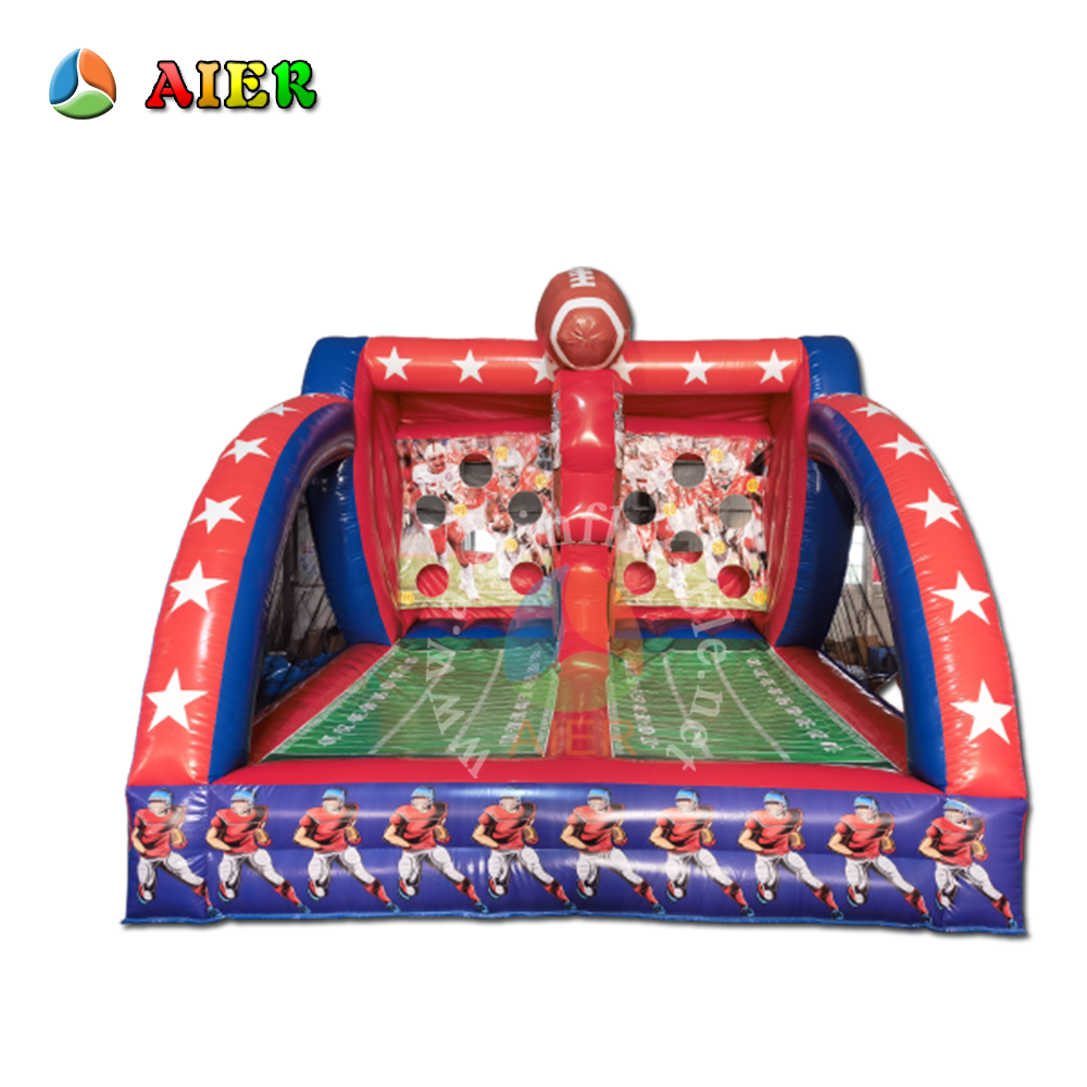 Juego inflable comercial al aire libre de lanzamiento de rugby