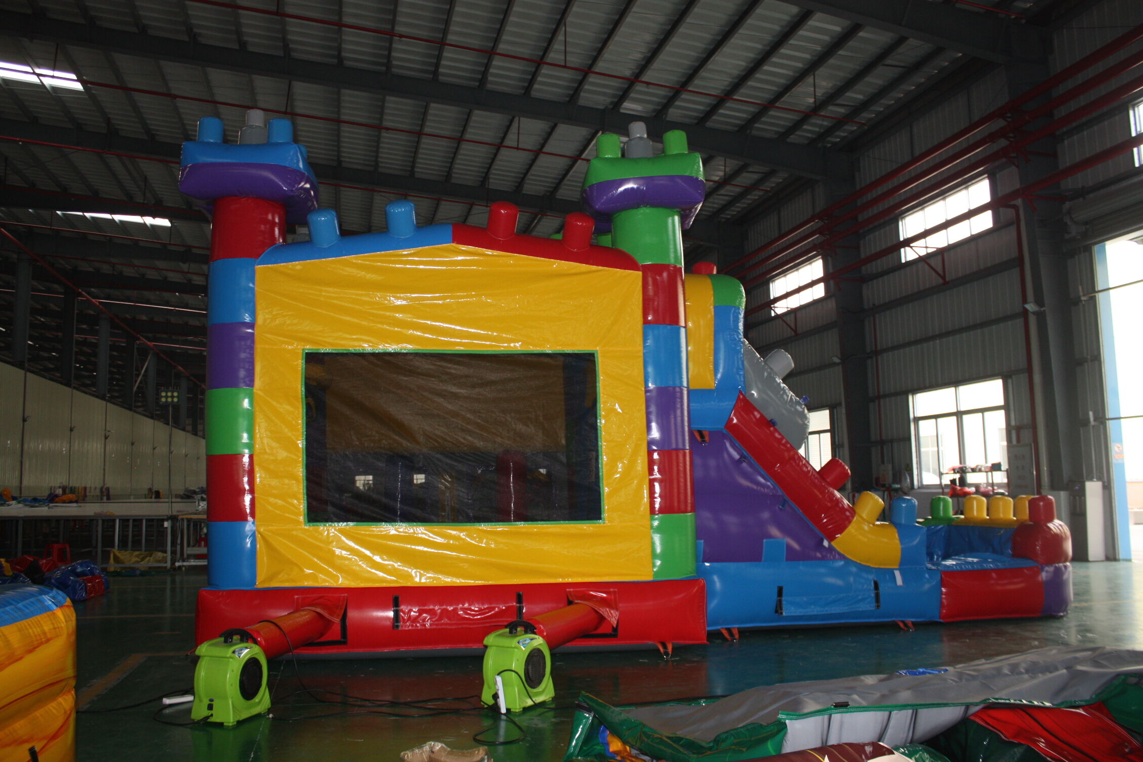 Lego-Style Building Block Inflatable Dry-Wet Combo - Commercial Grade for Indoor Play Center & Birthday Party Rental Business