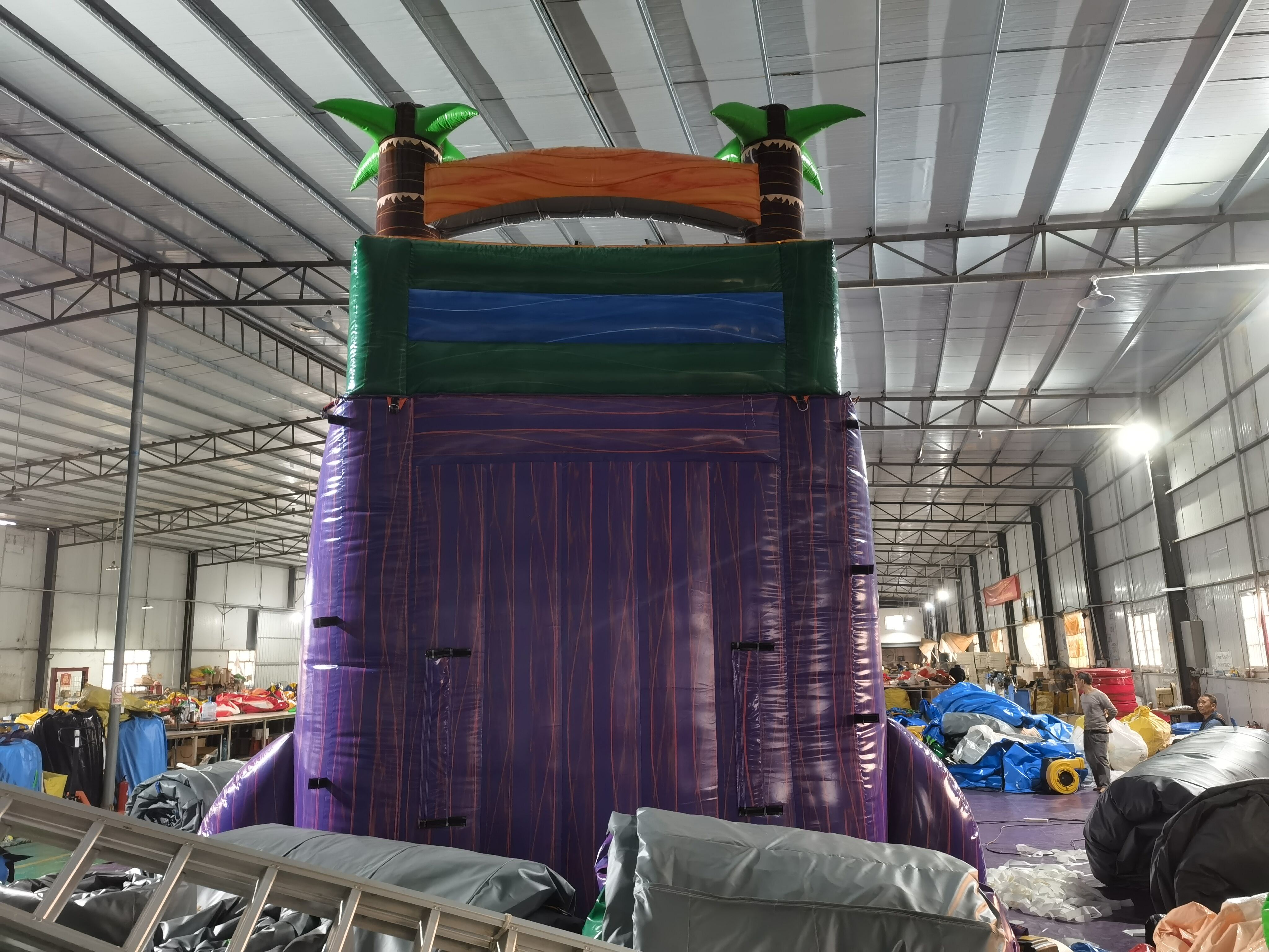 In-Stock Iridescent Purple Single Inflatable Water Slide - Wholesale Clearance for Event Rentals