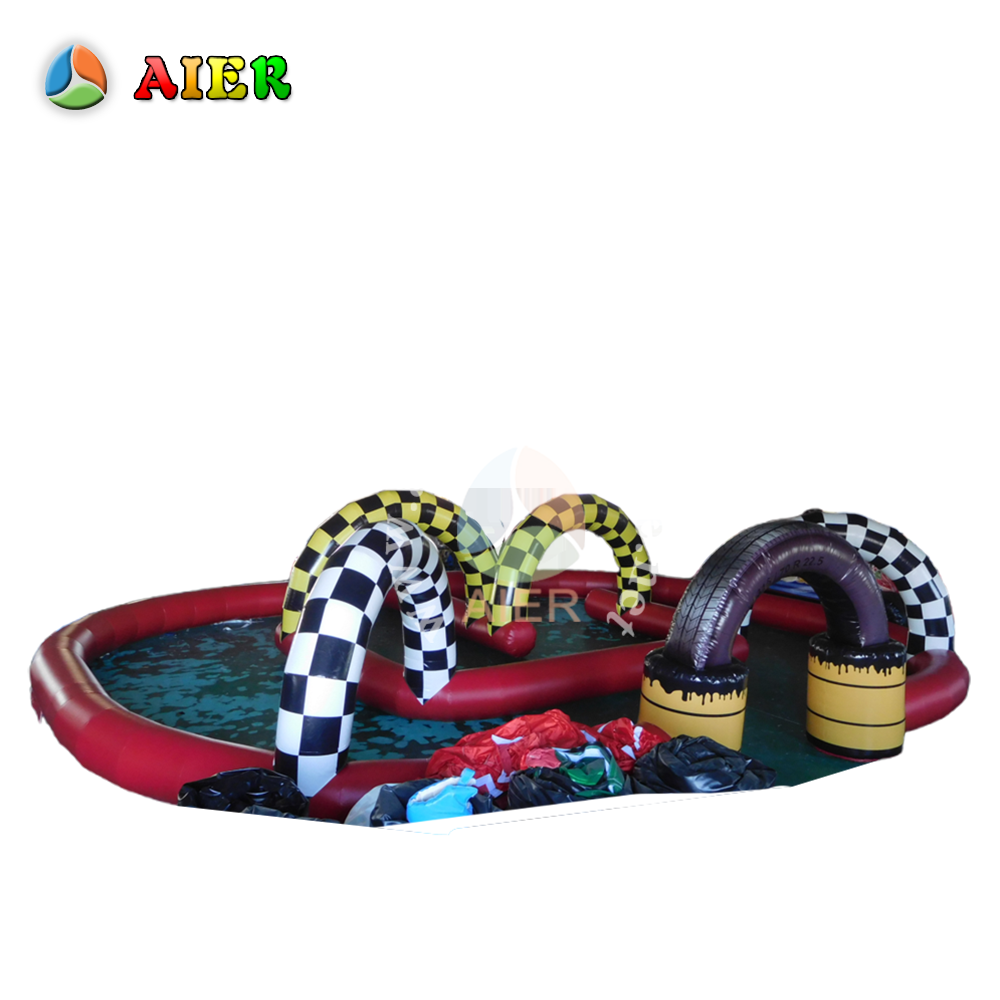 Pista hinchable al aire libre de gran tamaño para carreras de karts X245