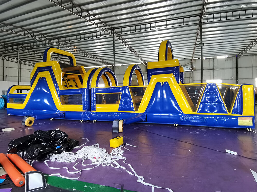 Kid’s Party Dual-Tone Yellow-Blue Inflatable Obstacle Playland