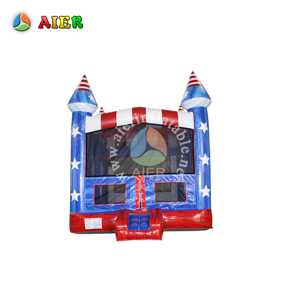 In-Stock Patriotic American-Themed Inflatable Bounce Bed - Backyard 4th of July Party & Kids’ Patriotic Celebration Toy