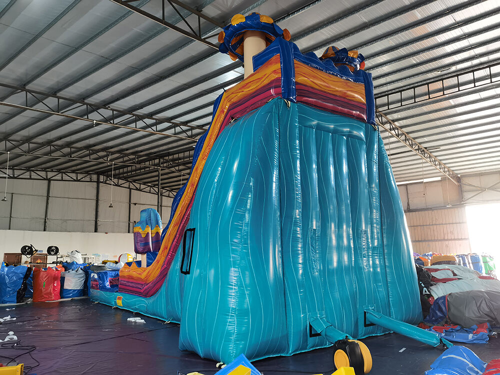 Pool Party Themed Large Inflatable Water Slide Playground