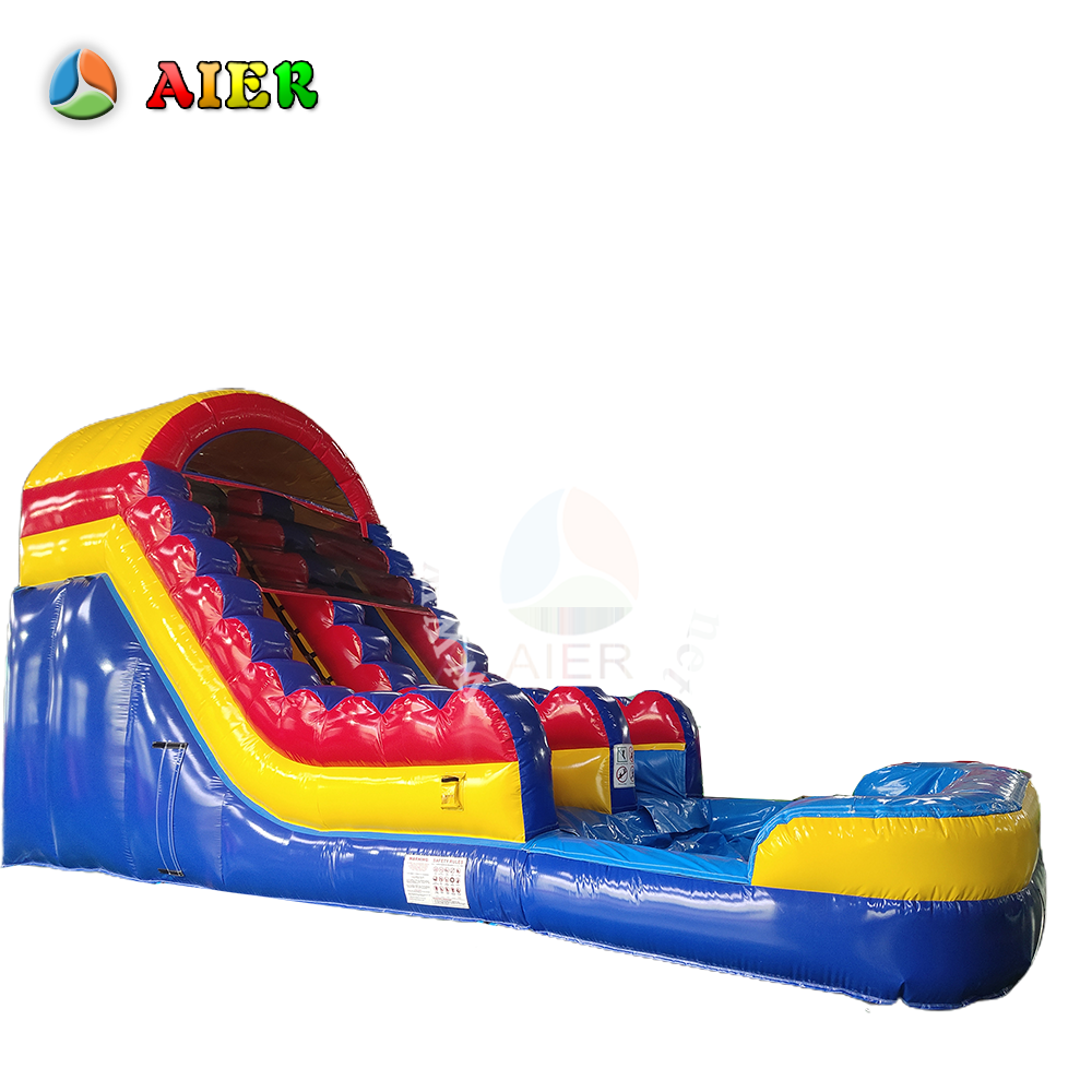 In-Stock Single Blue-Yellow Dual-Use Dry-Wet Inflatable Slide - Backyard Toy for Parent-Child Play & Kids’ Birthday Party