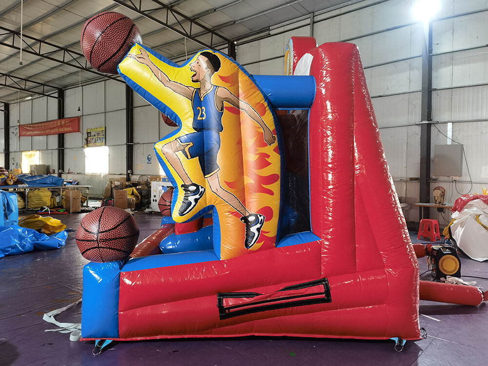 Dual-Hoop Competitive Basketball Inflatable Challenge Game