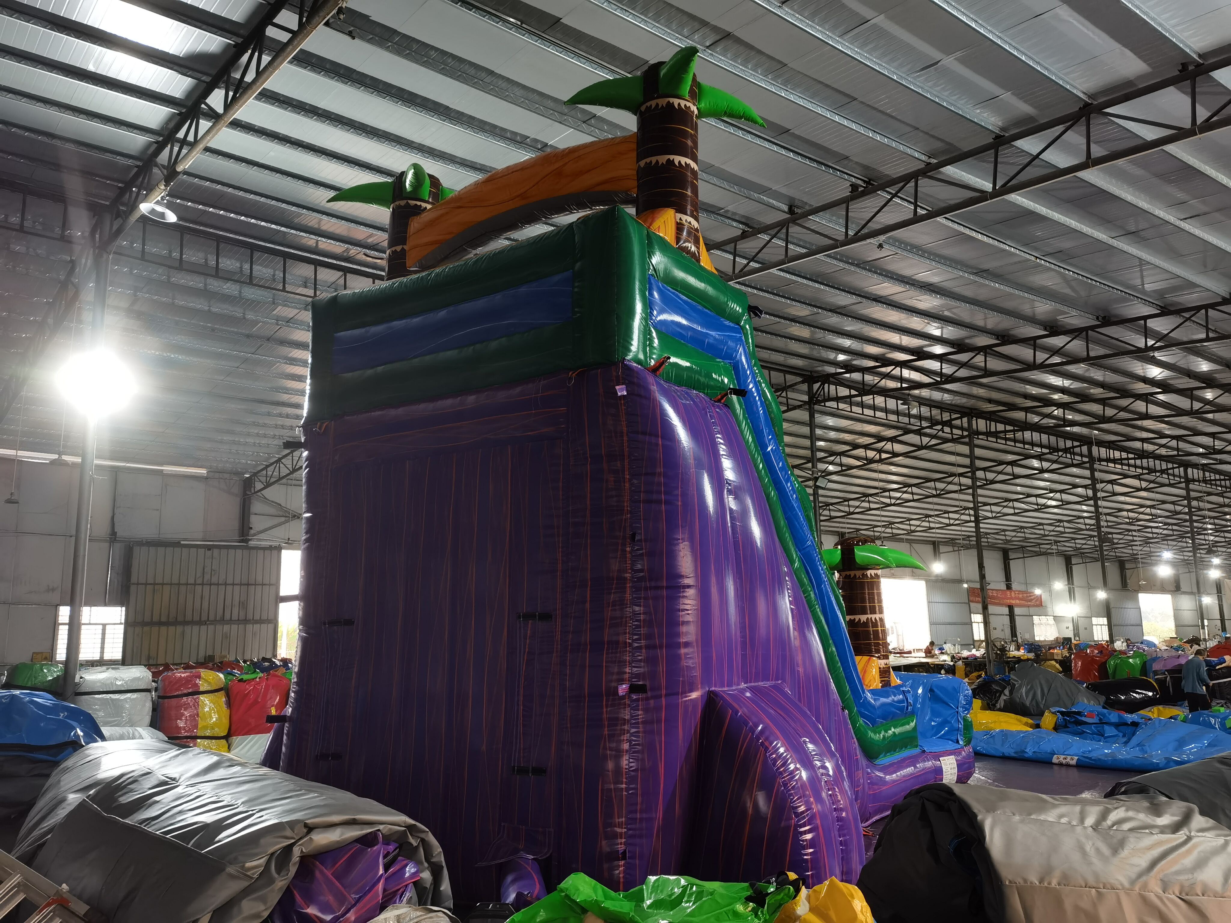 In-Stock Iridescent Purple Single Inflatable Water Slide - Wholesale Clearance for Event Rentals