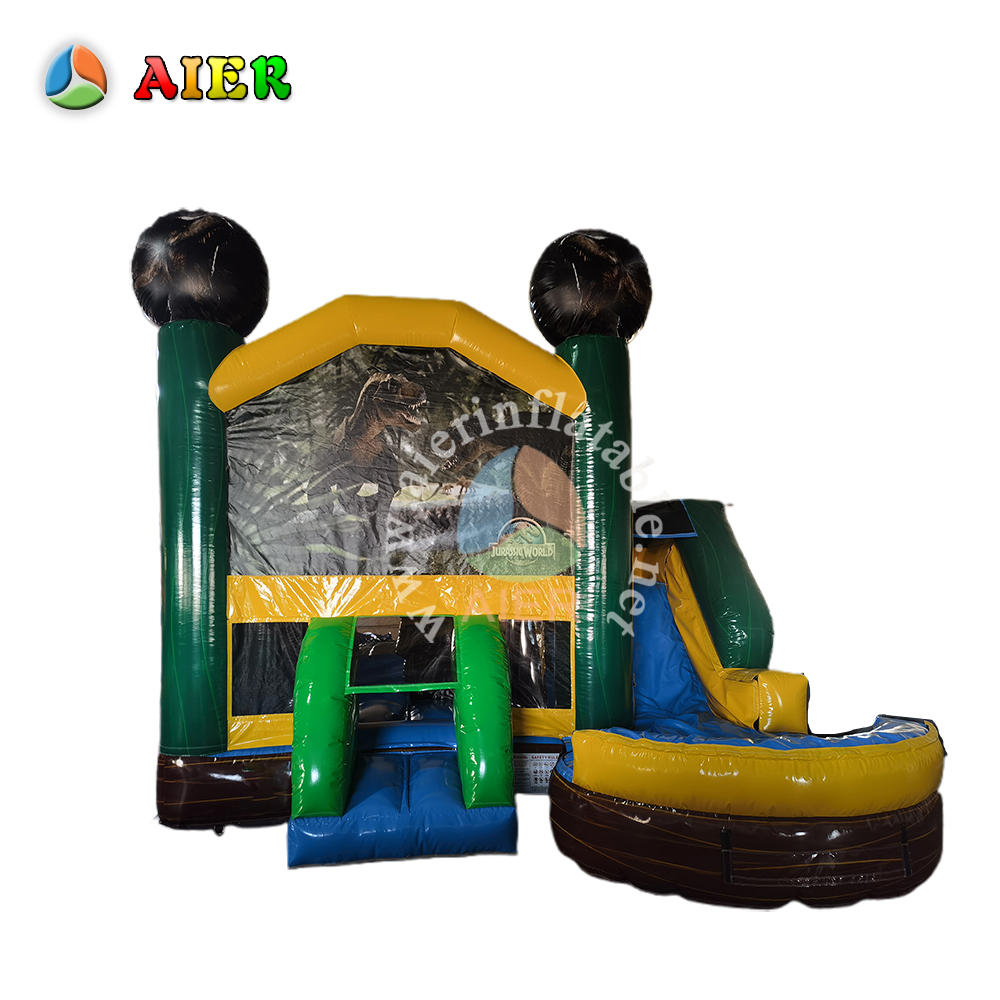L503 Commercial Jurassic Inflatable Wet Dry Slide For Kids Outdoor Party