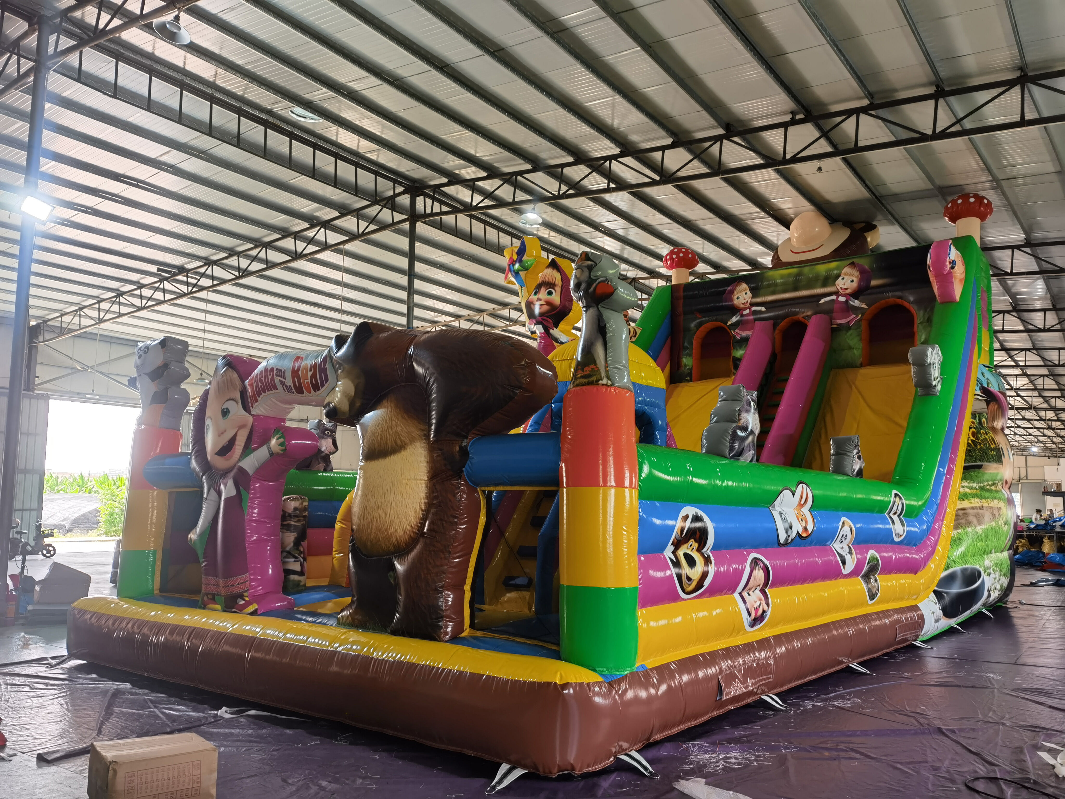 Commercial Masha and the Bear Inflatable Play Park for Party & Event Rentals
