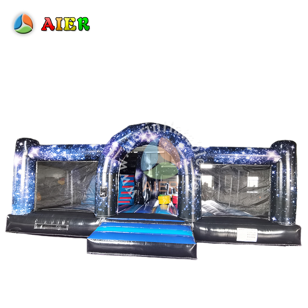 Komercialni trdnosti zvezdni nebotičnik napihljivega igrišča – trpežna kozmična skakalnica za najem na dogodke