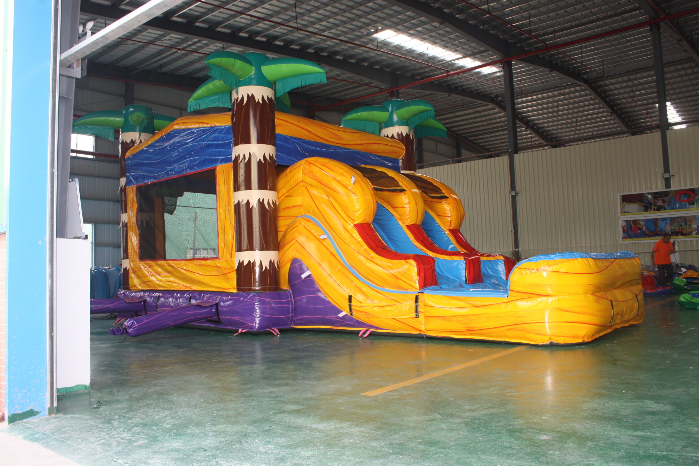 New-Color Dry-Wet Inflatable Combo - Backyard Play Center for Kids Summer Party