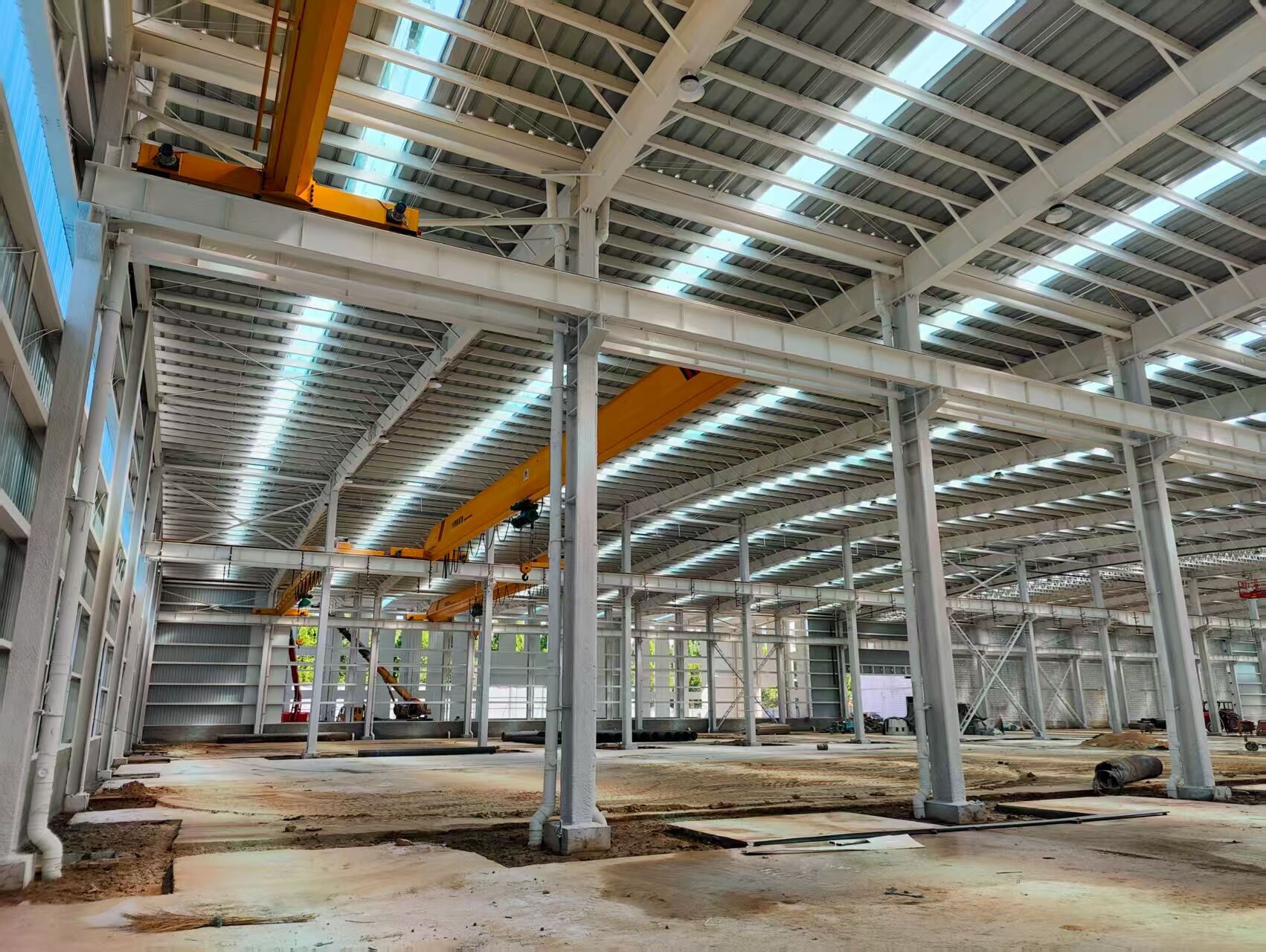 The new steel structure factory of Shandong Zhongyue Steel Group Co., Ltd. is about to be completed.