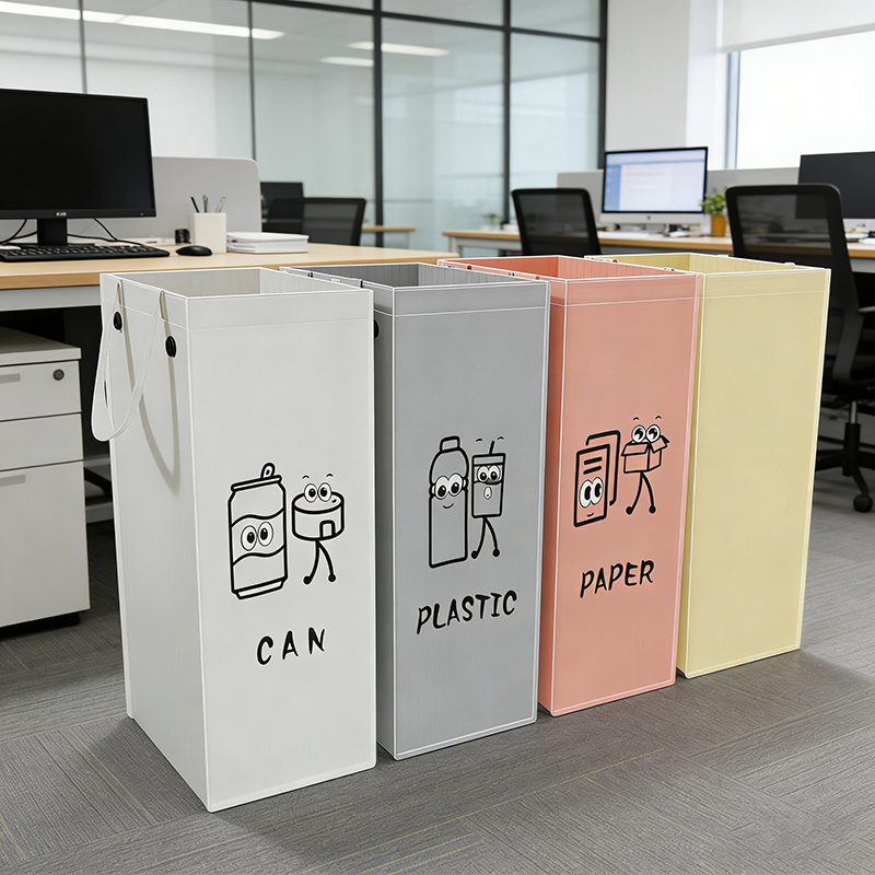 Eco Classification Recycling Garbage Can Foldable Reusable Indoor Outdoor Thickened Durable Portable Storage Buckets Trash Cans