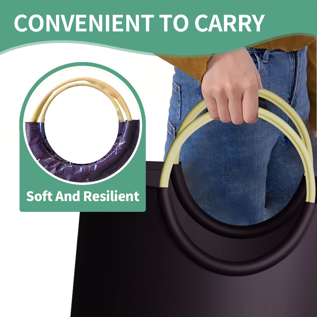 Waterproof Reusable Recycling Classification Plastic Bottle Organizer Collapsible Eco PP Woven Recycling Handles Bag