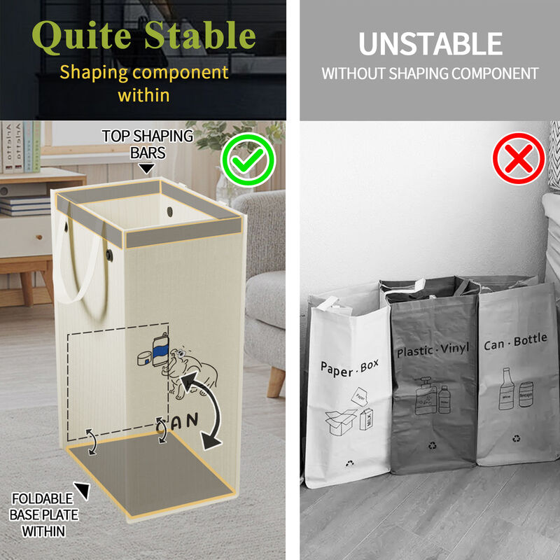 Open Top Storage Bucket Plastic 20L Foot Pedal Trash Can Eco-Friendly Indoor/Outdoor Portable Storage Bin Trash Cans