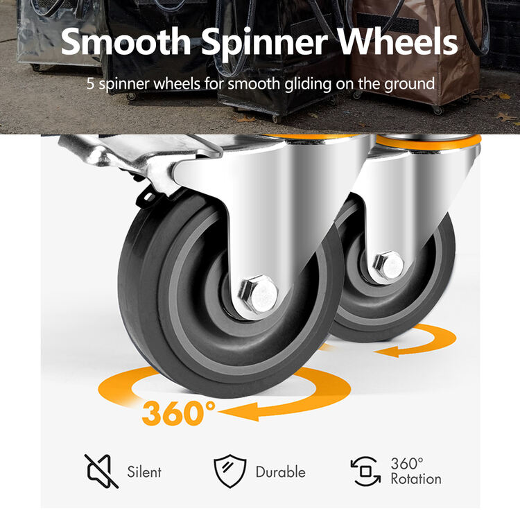 Supermarket Trolley Bag Folding Rolling Tote Bag Large Waterproof Wheeled Luggage Reusable Grocery Shopping Bag with Wheels