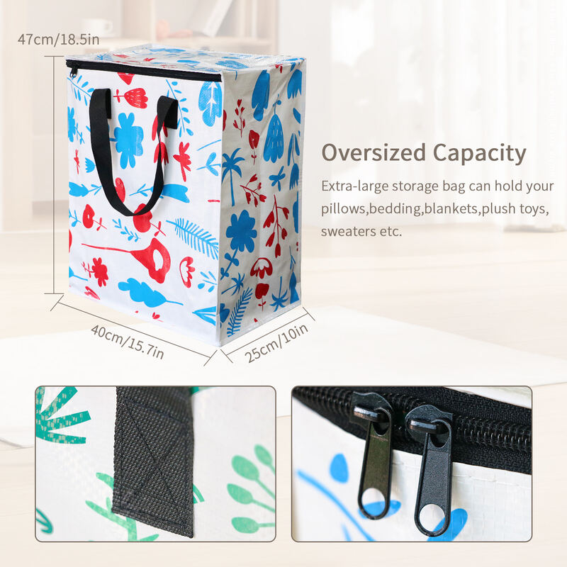 Multifunctional Household Storage and Finishing Clothes Quilt PP Large Capacity Durable Foldable Waterproof Storage Bucket Bag